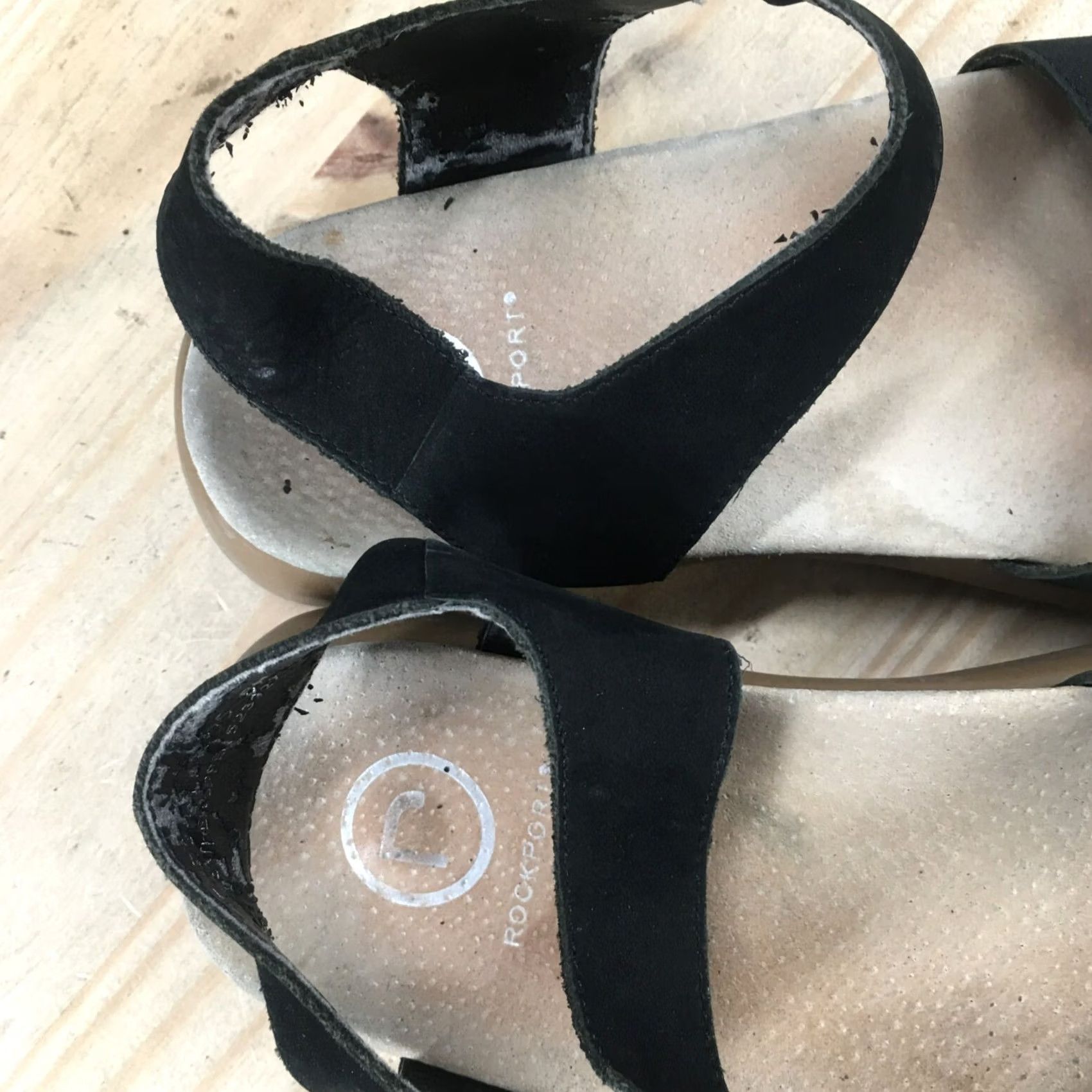 Rockport Rockport Sandals Womens 8 M Ankle Straps Black Open Toe Comfort Wedge Casual Size US 8 / IT 38 - 7 Thumbnail