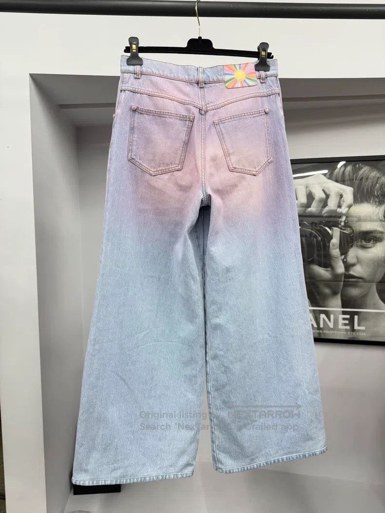 Chanel Chanel Pink gradient denim wide-leg trousers Size 25" / US 0 / IT 36 - 2 Thumbnail