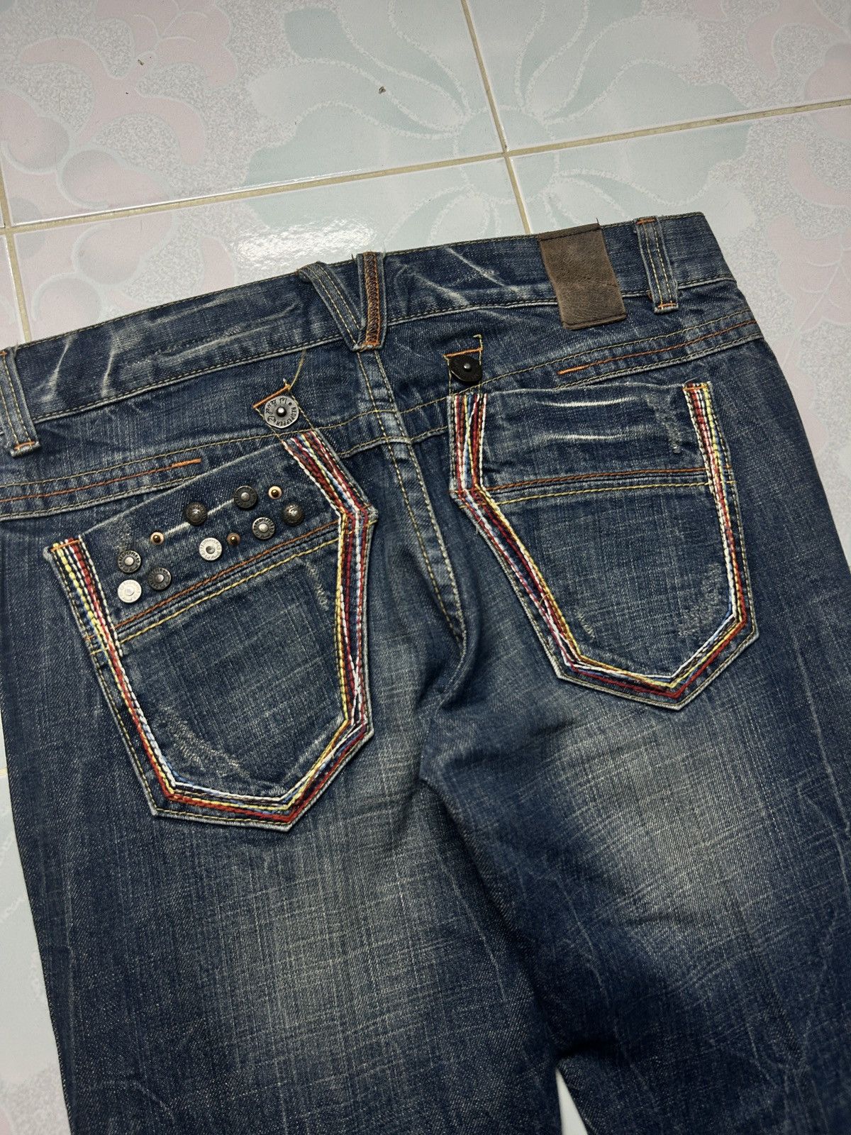 20471120 Vintage Japanese Red Pepper Red Label Denim Jeans Size US 35 - 11 Thumbnail