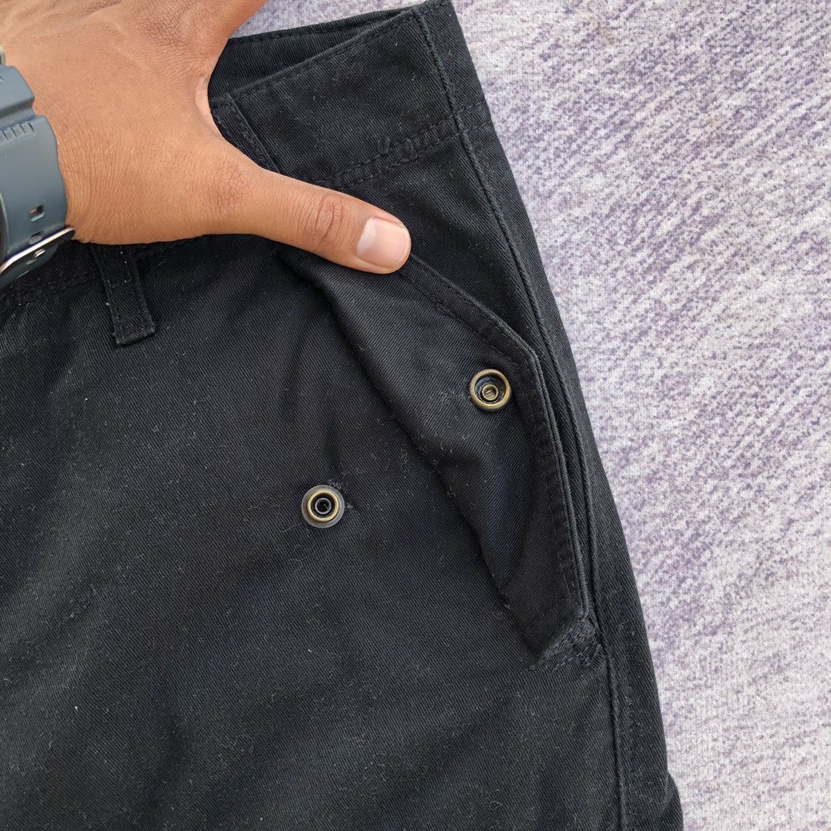 All Blacks Vintage Black Cargo Pants Street fashion Tactical 6 pocket Size US 33 - 4 Thumbnail