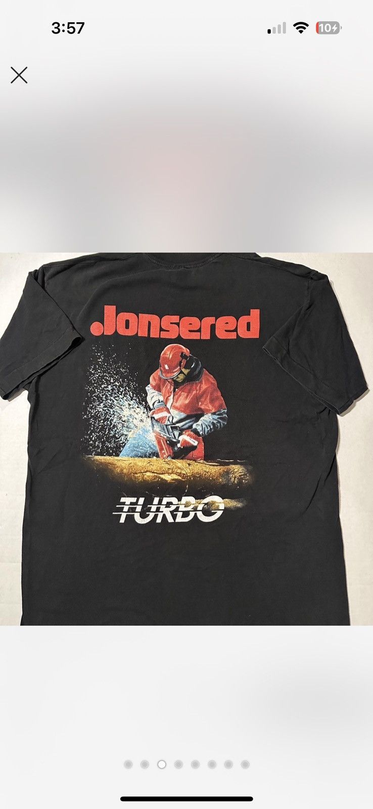Vintage Vintage "Jonsered Turbo" Chainsaw Tshirt. Size US XL / EU 56 / 4 - 3 Thumbnail
