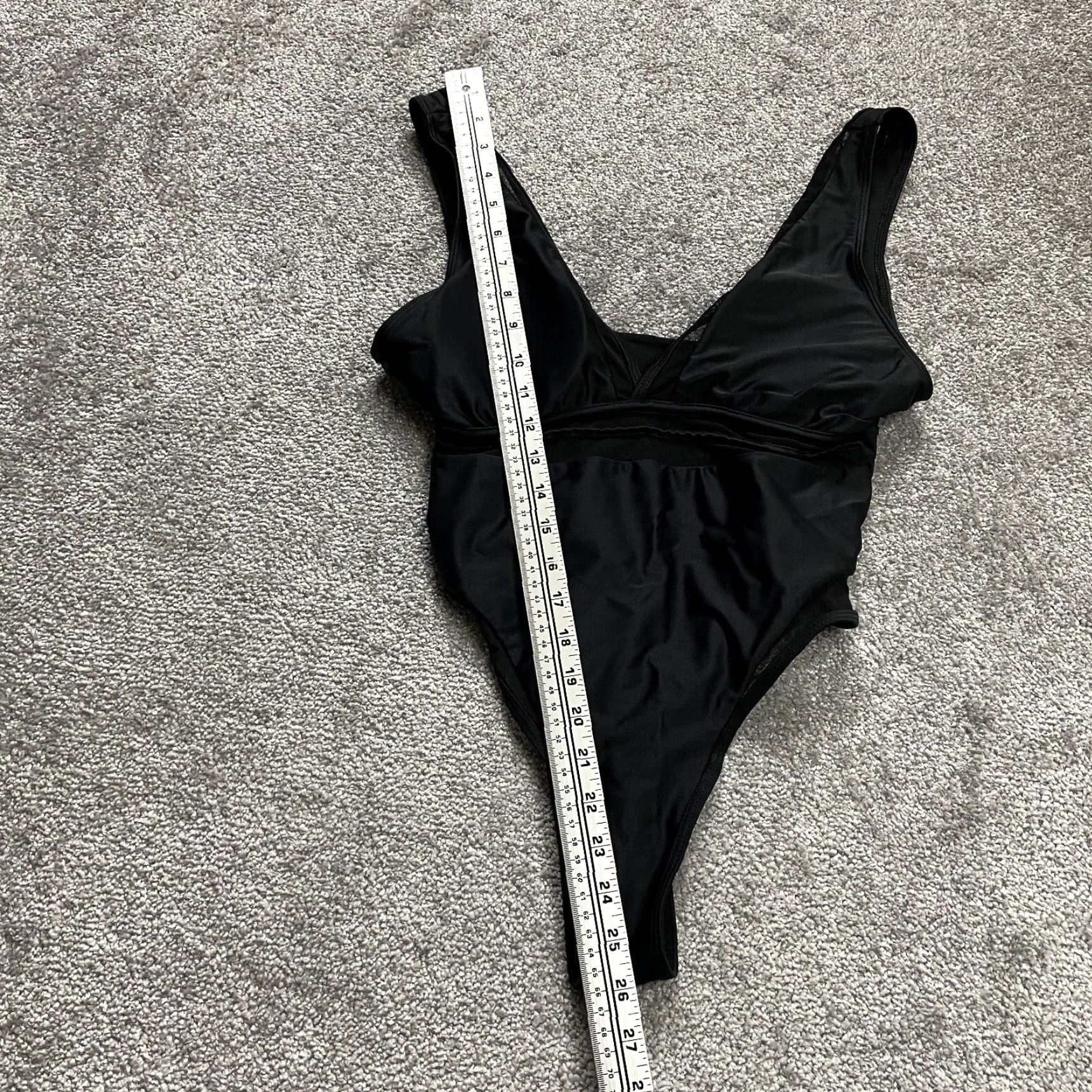 Vintage Unbranded Swimsuit Womens M Solid Black Padded One Piece Beach Body Suit Size M / US 6-8 / IT 42-44 - 6 Thumbnail