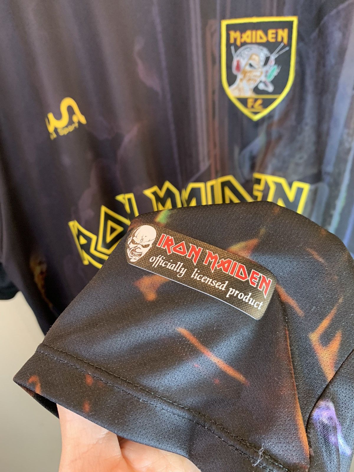 Band Tees × Iron Maiden *RARE* Iron Maiden FC Somewhere In Time Euro Soccer Jersey Size US XL / EU 56 / 4 - 4 Thumbnail