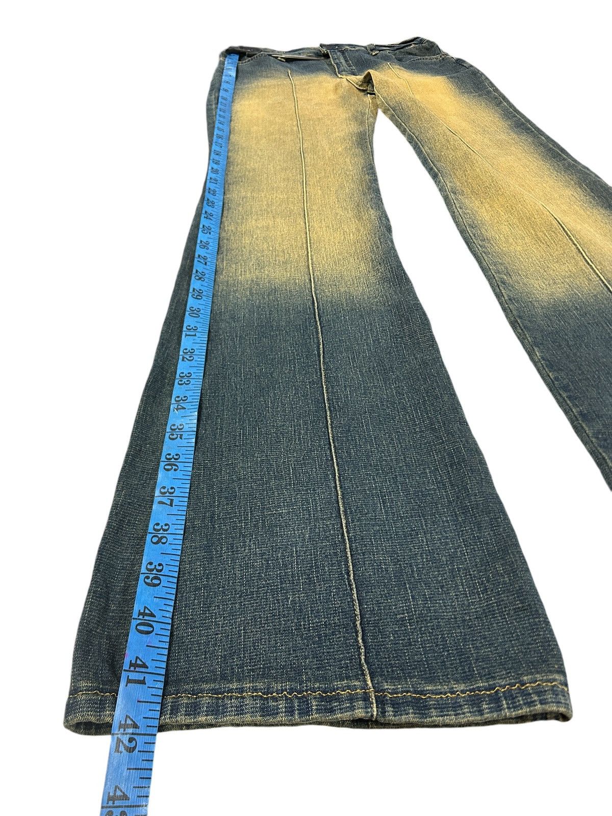 Designer Vintage Anchelli Paris Sun Faded Flared y2k Jeans Size US 27 - 14 Thumbnail
