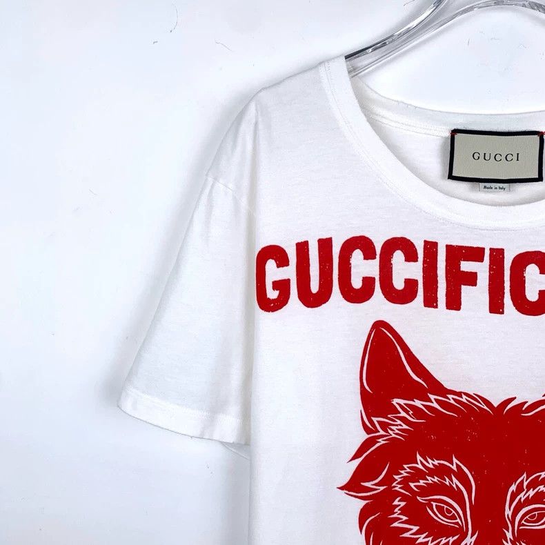 Gucci Gucci Logo pattern printed round-neck cotton short-sleeved Size US S / EU 44-46 / 1 - 3 Thumbnail