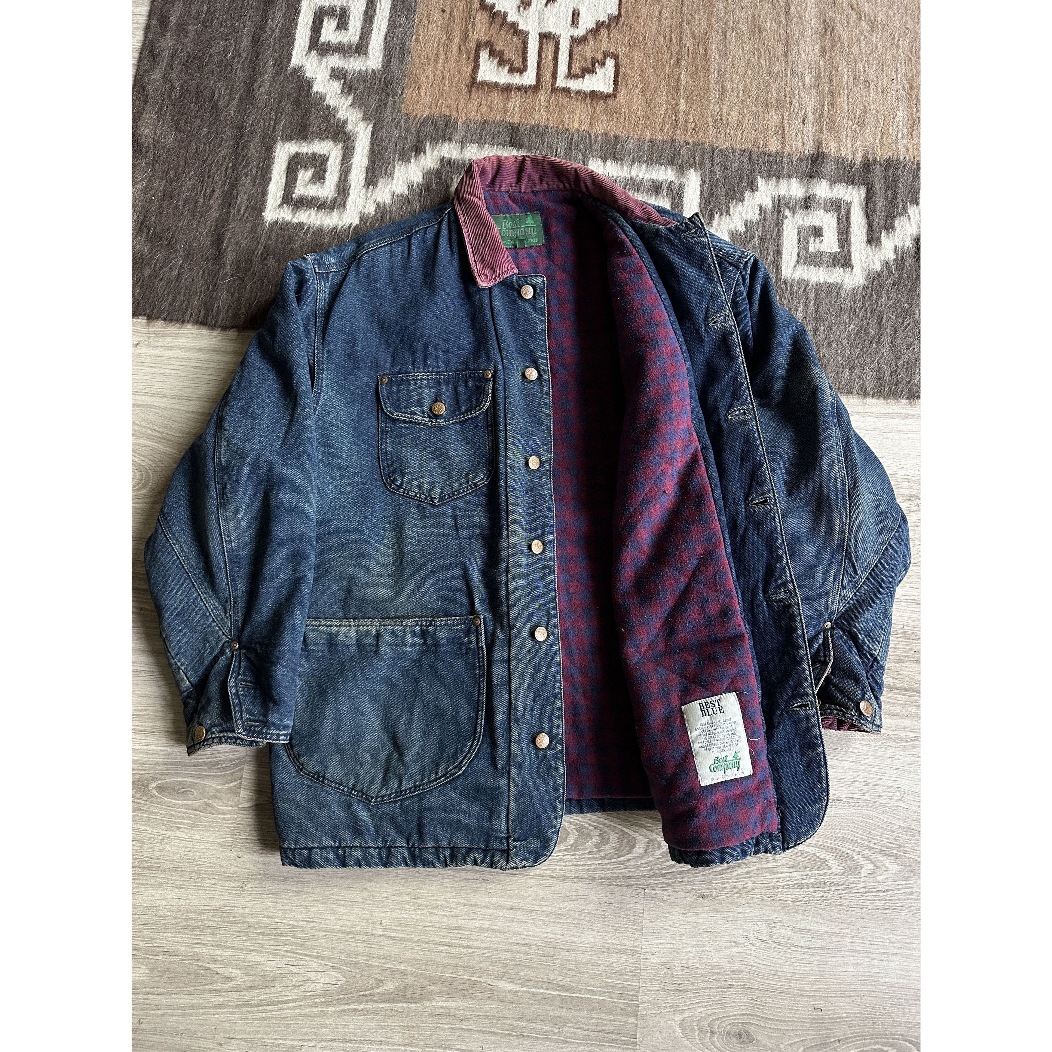 Massimo Osti Best Company Vintage Denim Workwear Coat Jacket 7968AC Size US XL / EU 56 / 4 - 2 Thumbnail