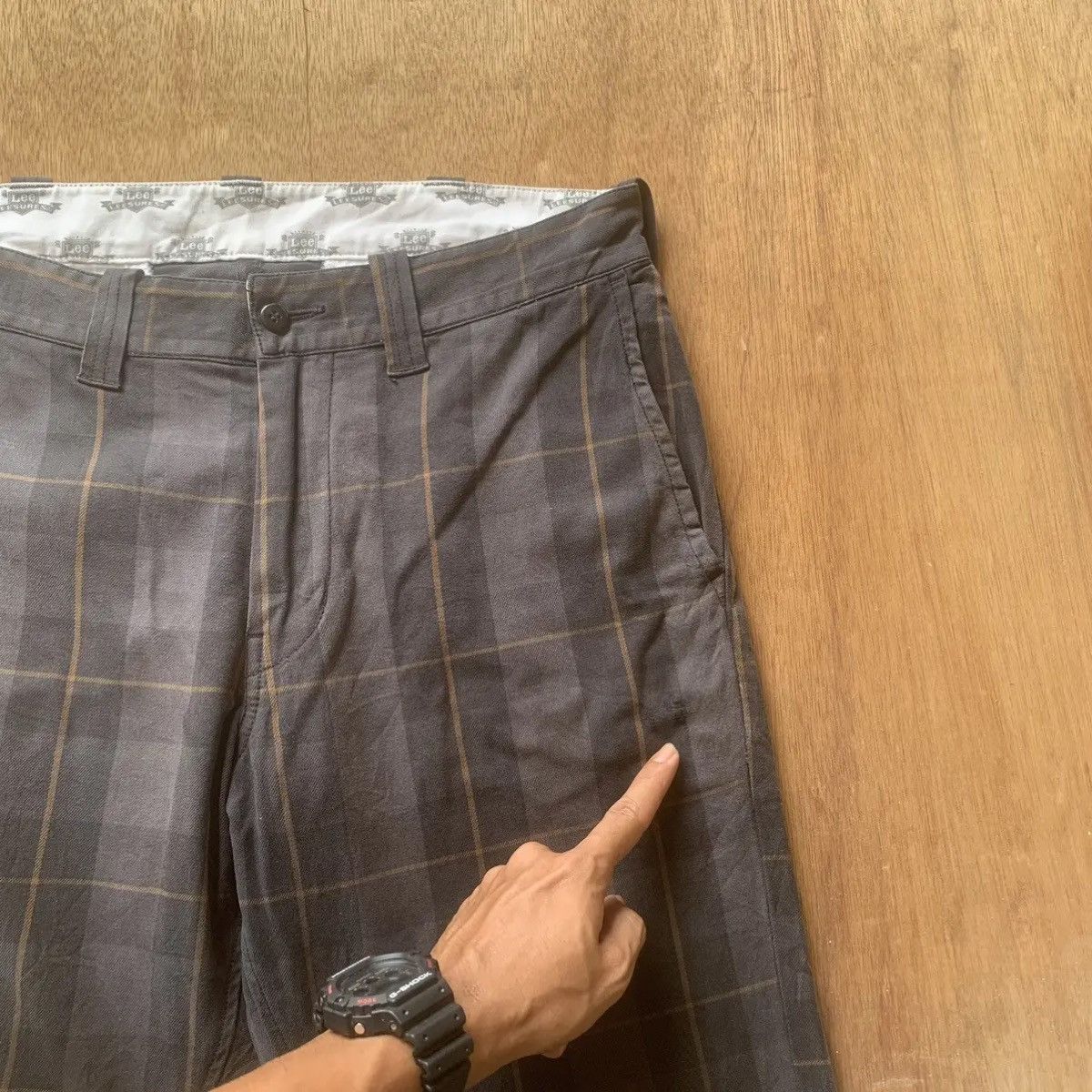 Buckle Black × Japanese Brand × Seditionaries VINTAGE LEE 32x32 TROUSERS CHECK PLAID CINCH BACK PANTS Size US 32 / EU 48 - 10 Thumbnail