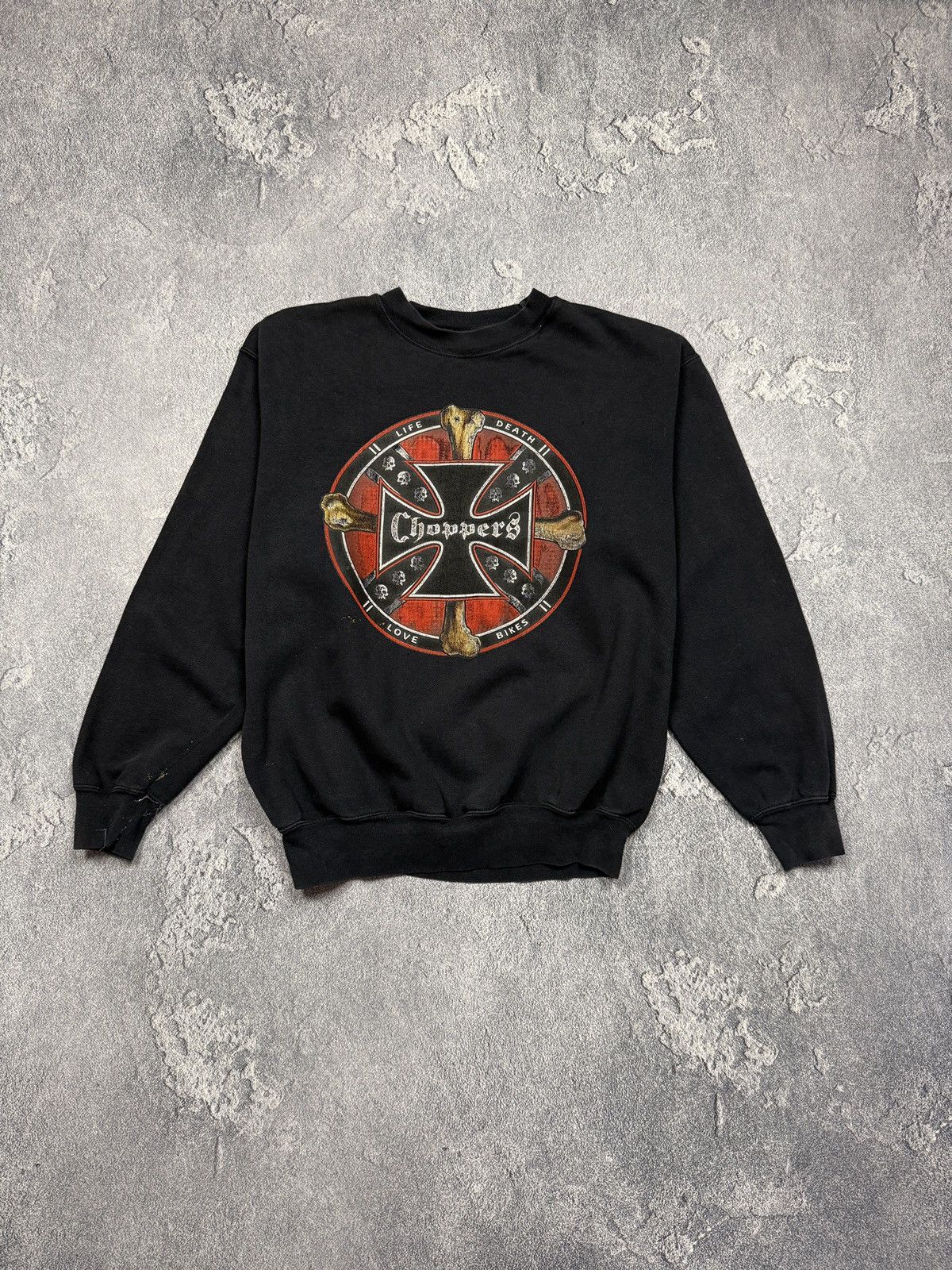 West Coast Choppers Vintage 90s Rare West Coast Choppers Love Biker Baggy Hoodie Size US M / EU 48-50 / 2 - 1 Thumbnail
