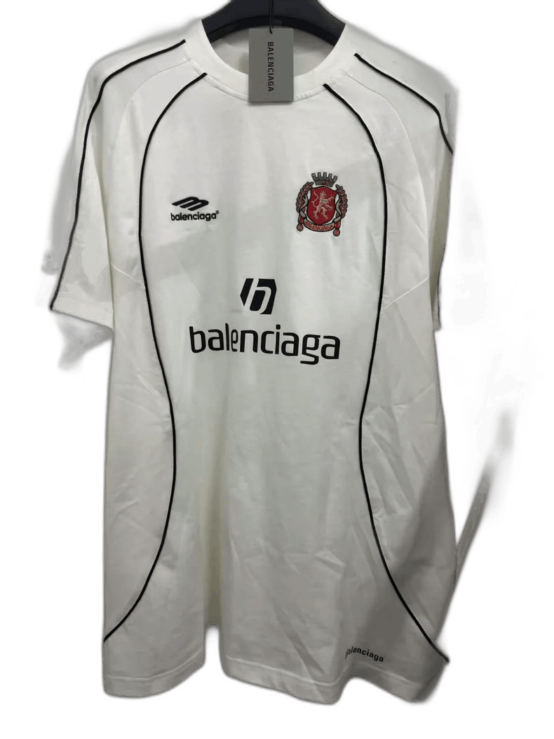 Balenciaga Balenciaga White Manchester United Short Sleeve Shirt Size US XL / EU 56 / 4 - 1 Thumbnail