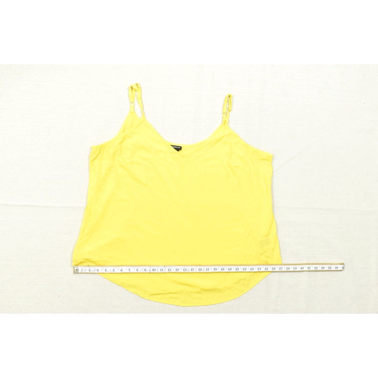 Torrid Torrid Tank Top Cami V-Neck Spaghetti Straps Yellow Plus Size 3 Rayon Spandex Sleeveless Women Size XS / US 0-2 / IT 36-38 - 5 Thumbnail
