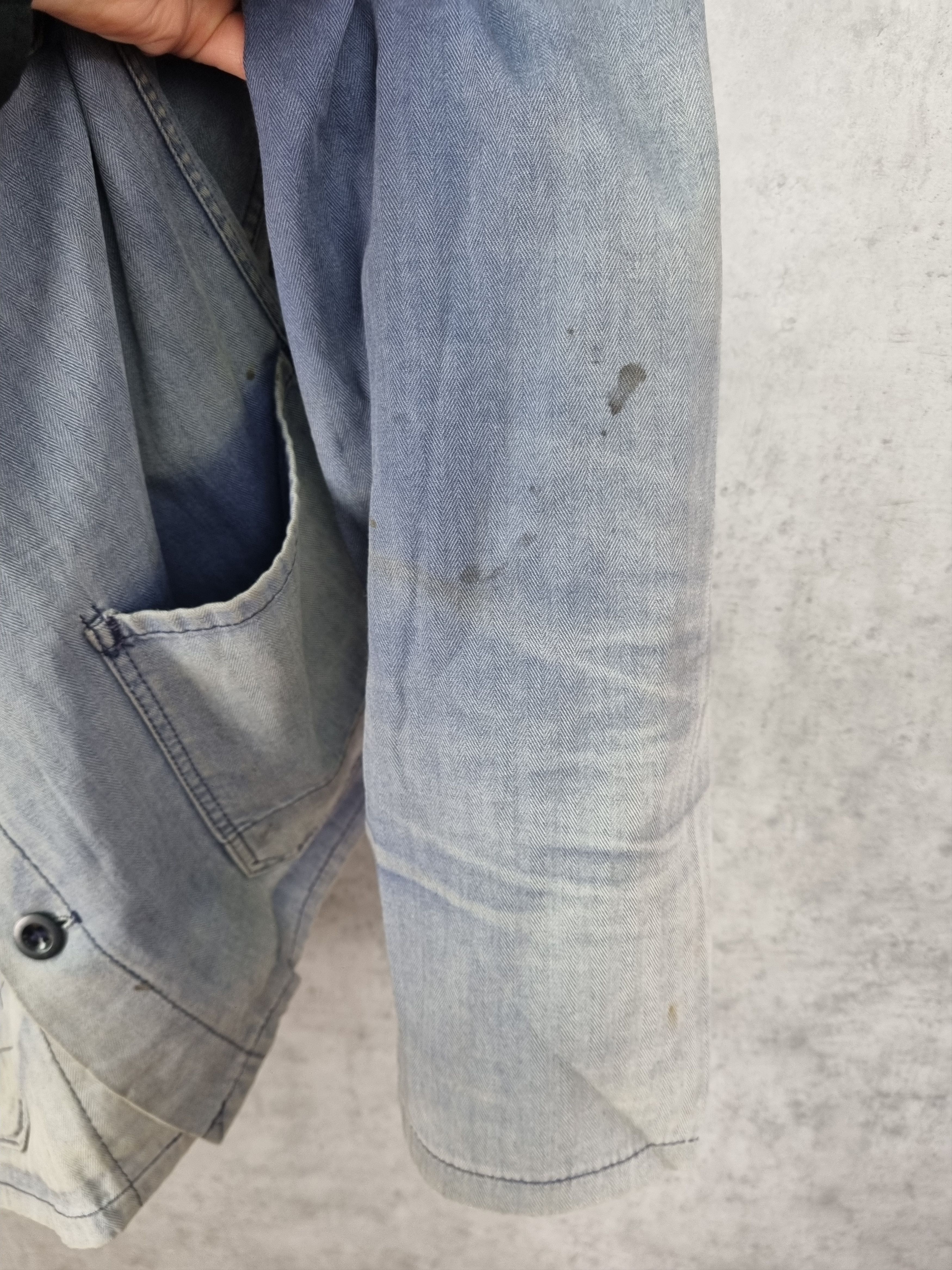 Vintage Unique Destroyed Faded Dirty Painted Worker Vintage Jacket Size US XXL / EU 58 / 5 - 7 Thumbnail