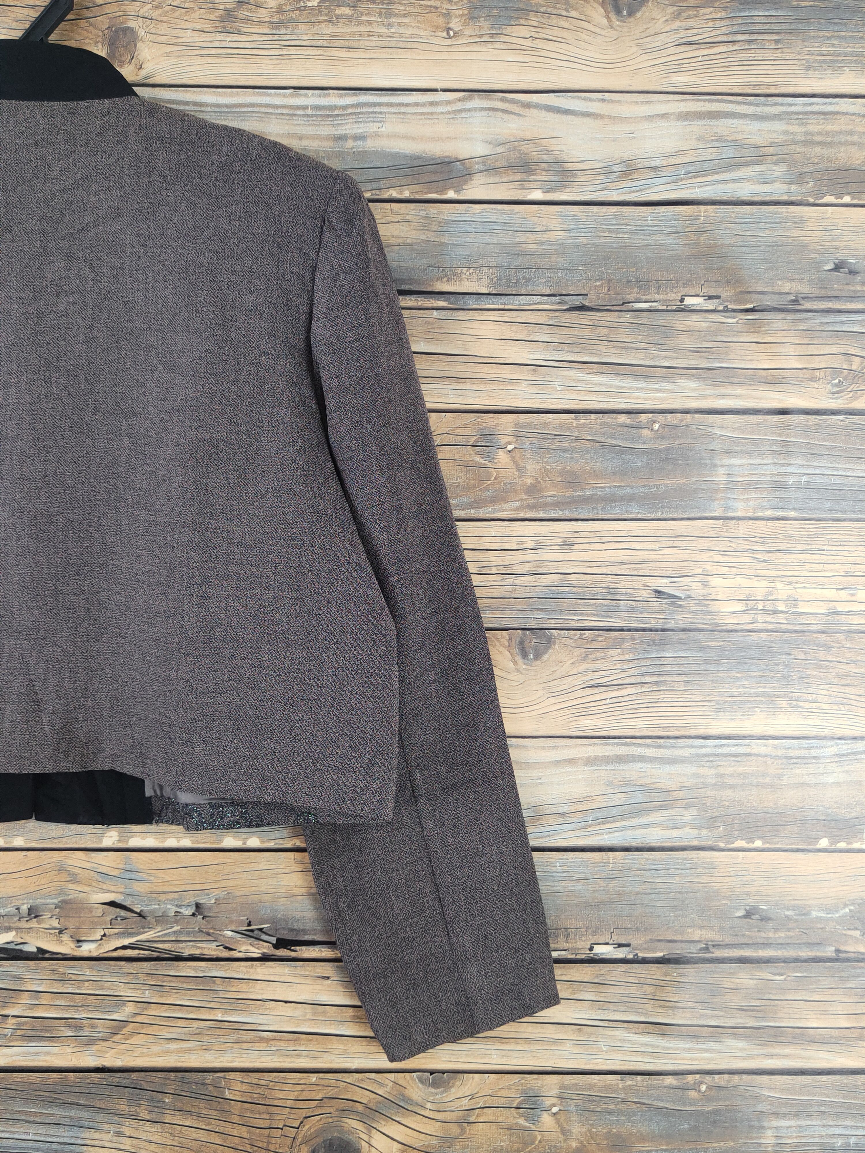 Japanese Brand × Vintage Vintage 💥 Mellow Eye Dark Brown Crop Top Blazers Size M / US 6-8 / IT 42-44 - 9 Thumbnail