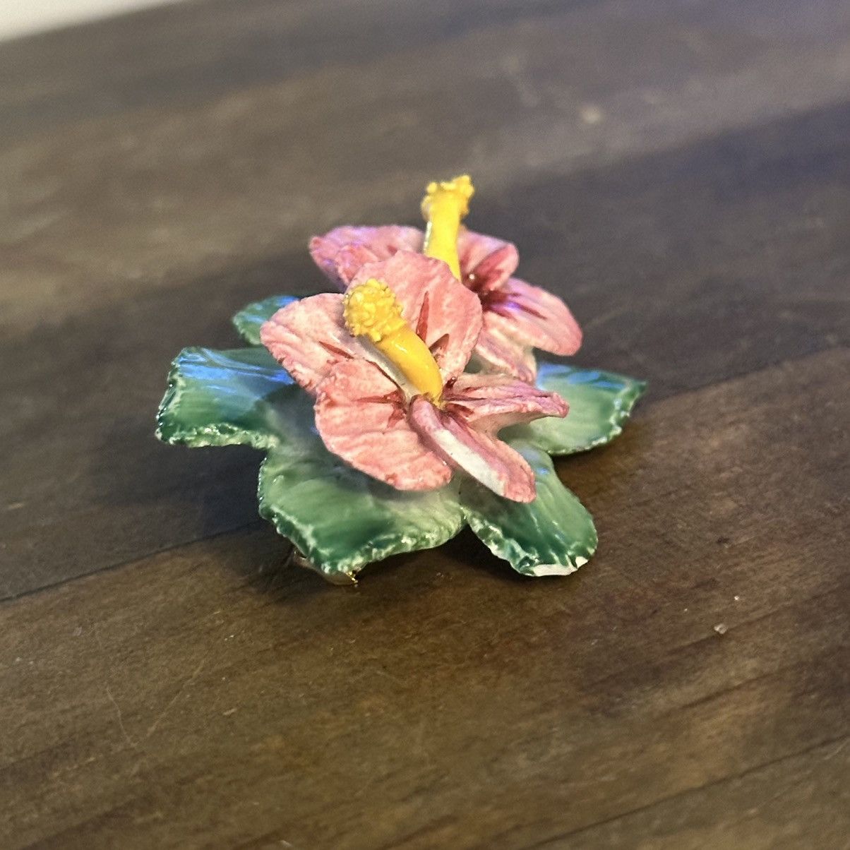 Vintage Vintage Artone bone china hibiscus flower brooch Size ONE SIZE - 6 Thumbnail