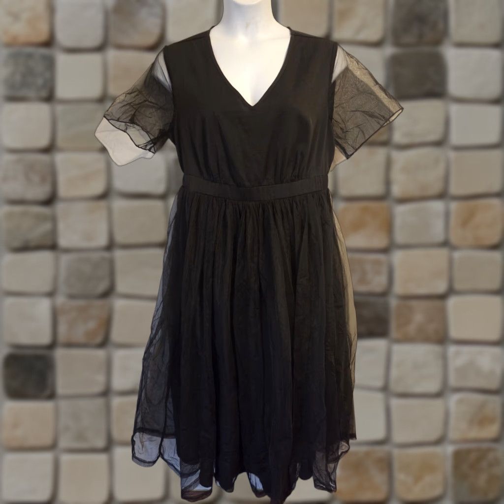Vintage Bloomchic Black Romantic Gothic Midi/Maxi Dress Witchy 16 Womens Plus Size Long Gothic 16 Women Size XXL / US 16-18 / IT 52-54 - 1 Thumbnail