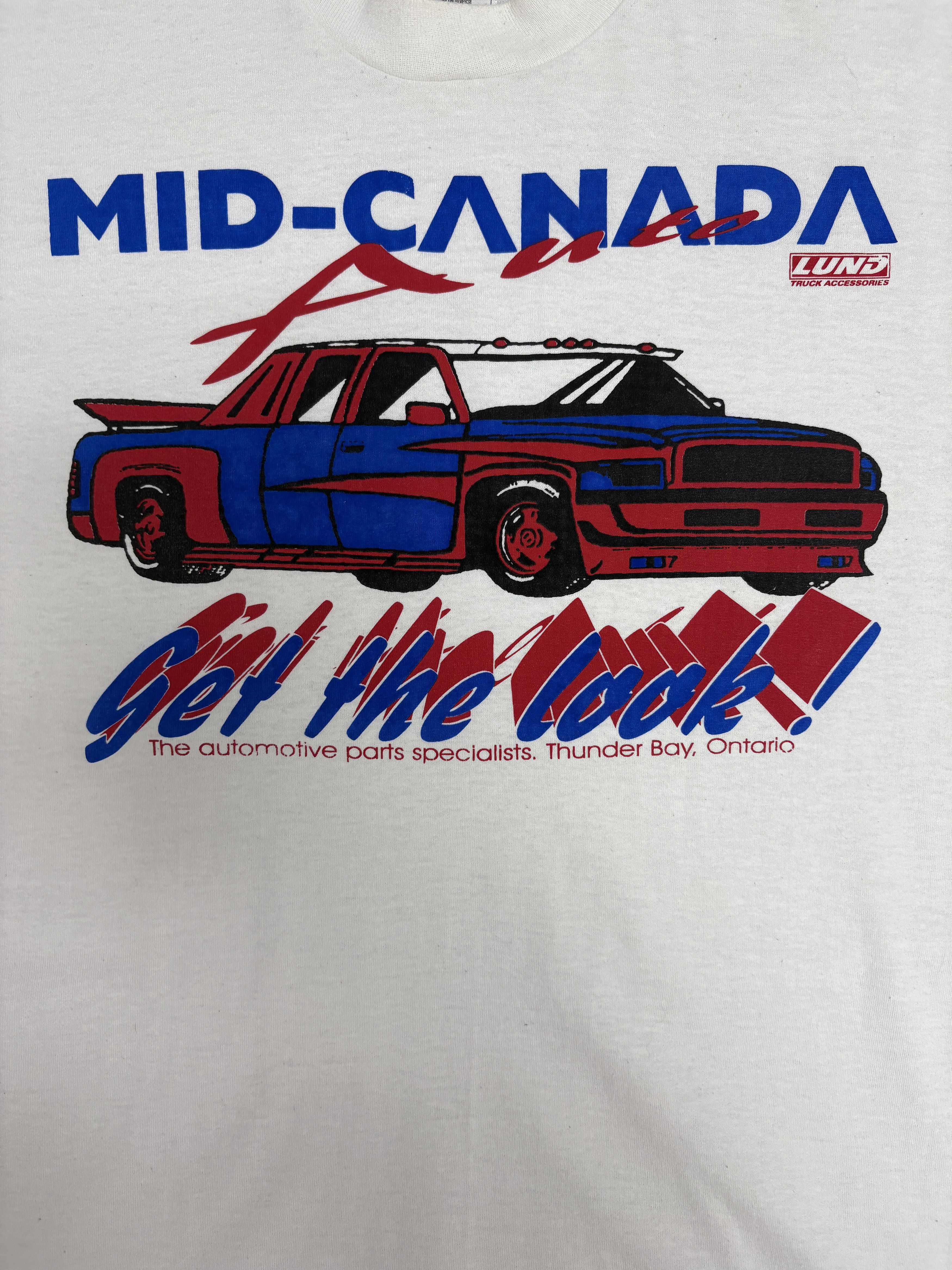 Vintage Mid-Canada Auto Vintage White T-Shirt Tee Size US XL / EU 56 / 4 - 2 Thumbnail