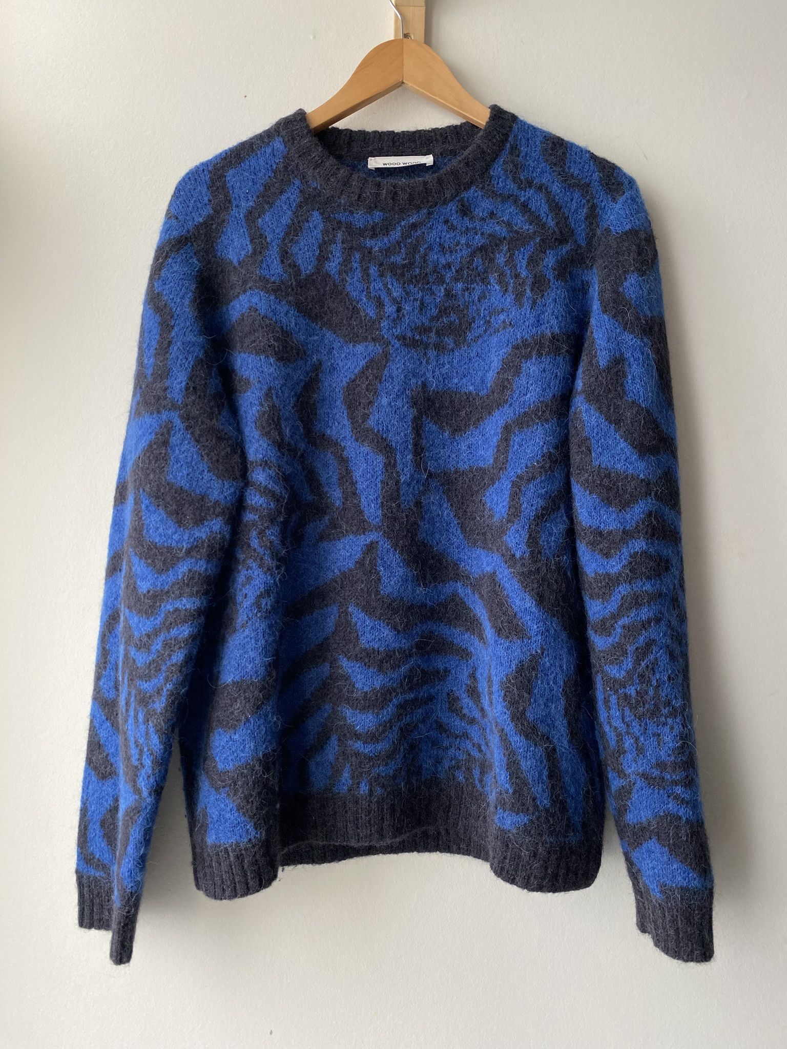 Wood Wood 50/L - Alpaca/Wool - Beckett Jacquard Jumper Size US L / EU 52-54 / 3 - 3 Thumbnail