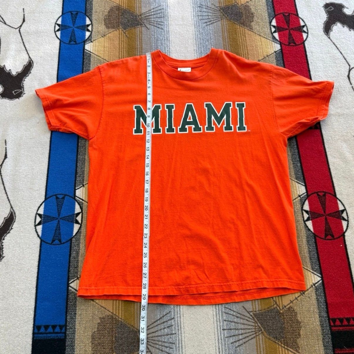 Champion VINTAGE Champion Miami Hurricanes Spell Out T-Shirt XL Orange Mens 90s College Sports Short Sleeve Size US XL / EU 56 / 4 - 6 Thumbnail