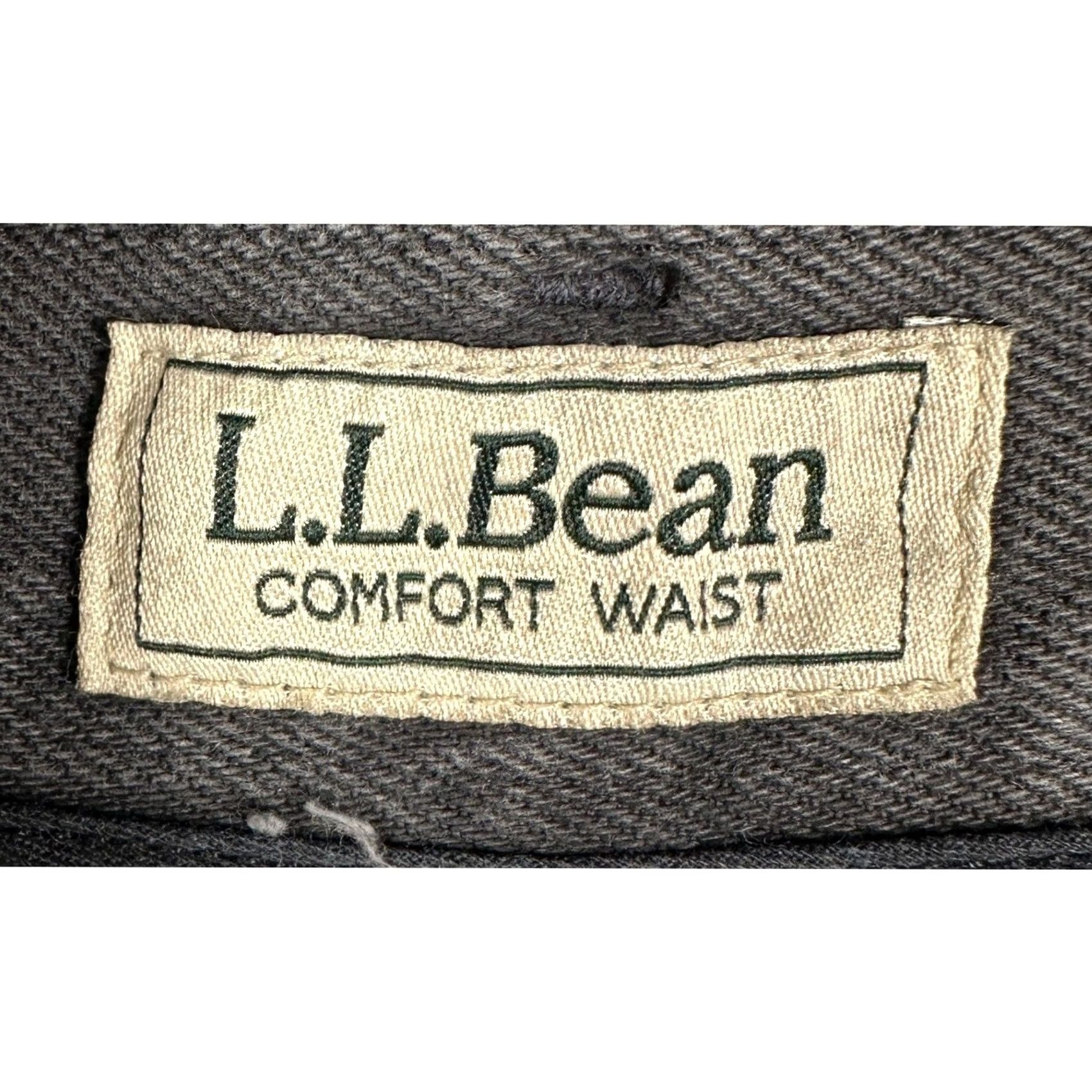 Vintage L.L. Bean Jeans Mens 40X29 Charcoal Grey Comfort Waist Relaxed Straight Denim Jeans Size US 40 / EU 56 - 3 Thumbnail