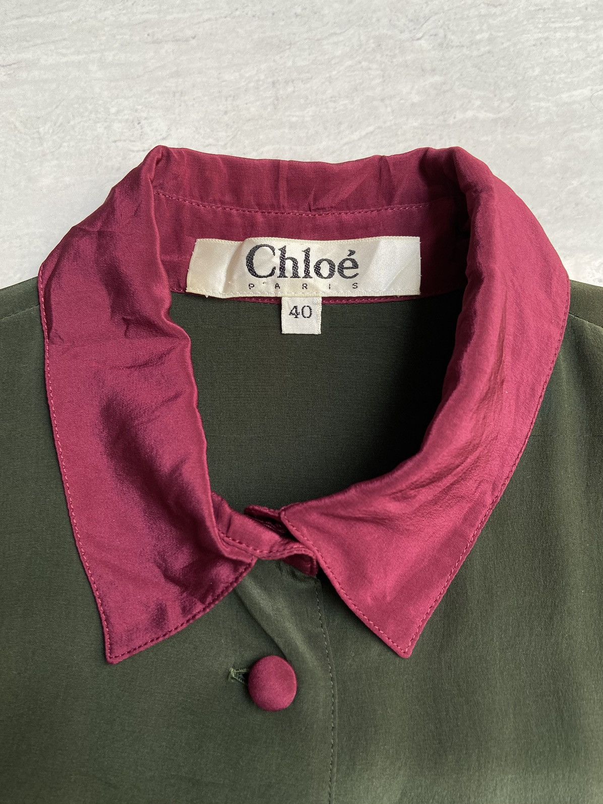 Chloe CHLOE PARIS Green Blouse Size S / US 4 / IT 40 - 5 Thumbnail