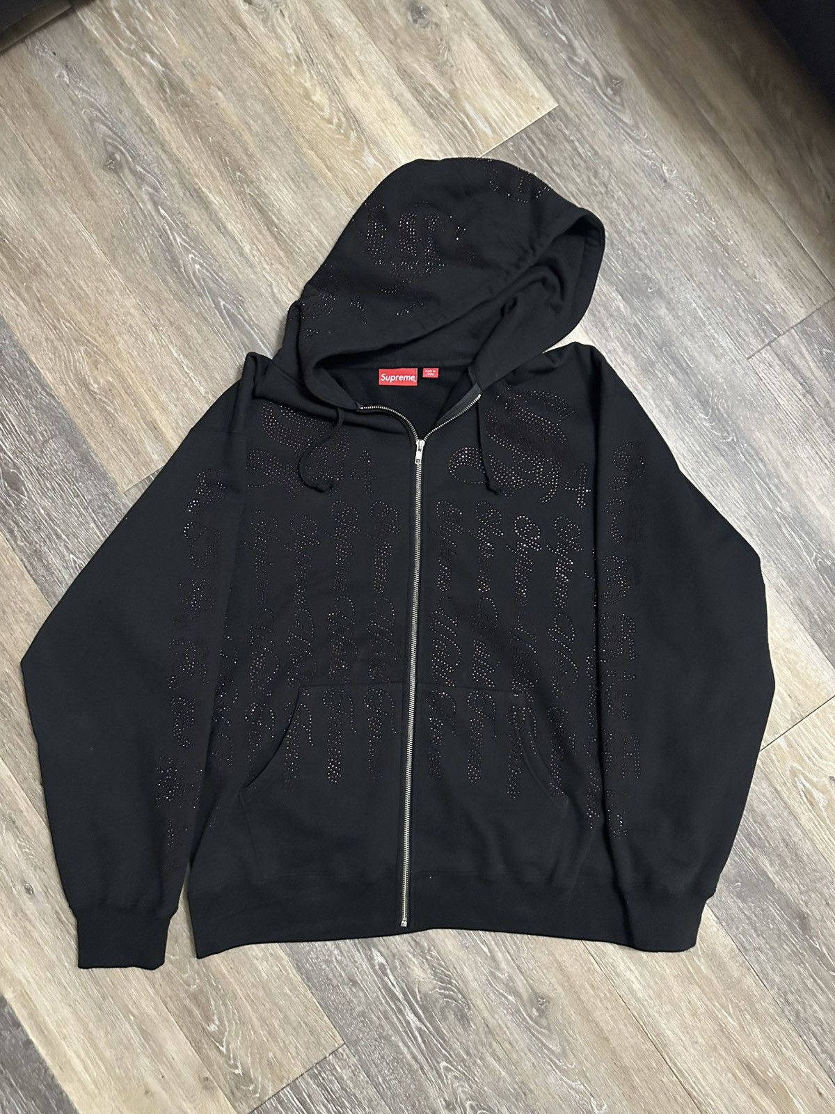 Supreme Supreme Rhinestone Zip Up Hoodie Size US XXL / EU 58 / 5 - 1 Thumbnail