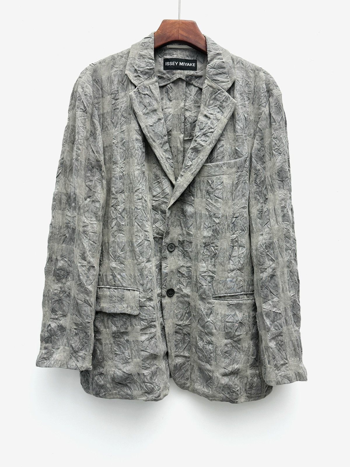 Issey Miyake Textured Blended Pleated Suit Size US M / EU 48-50 / 2 - 1 Thumbnail
