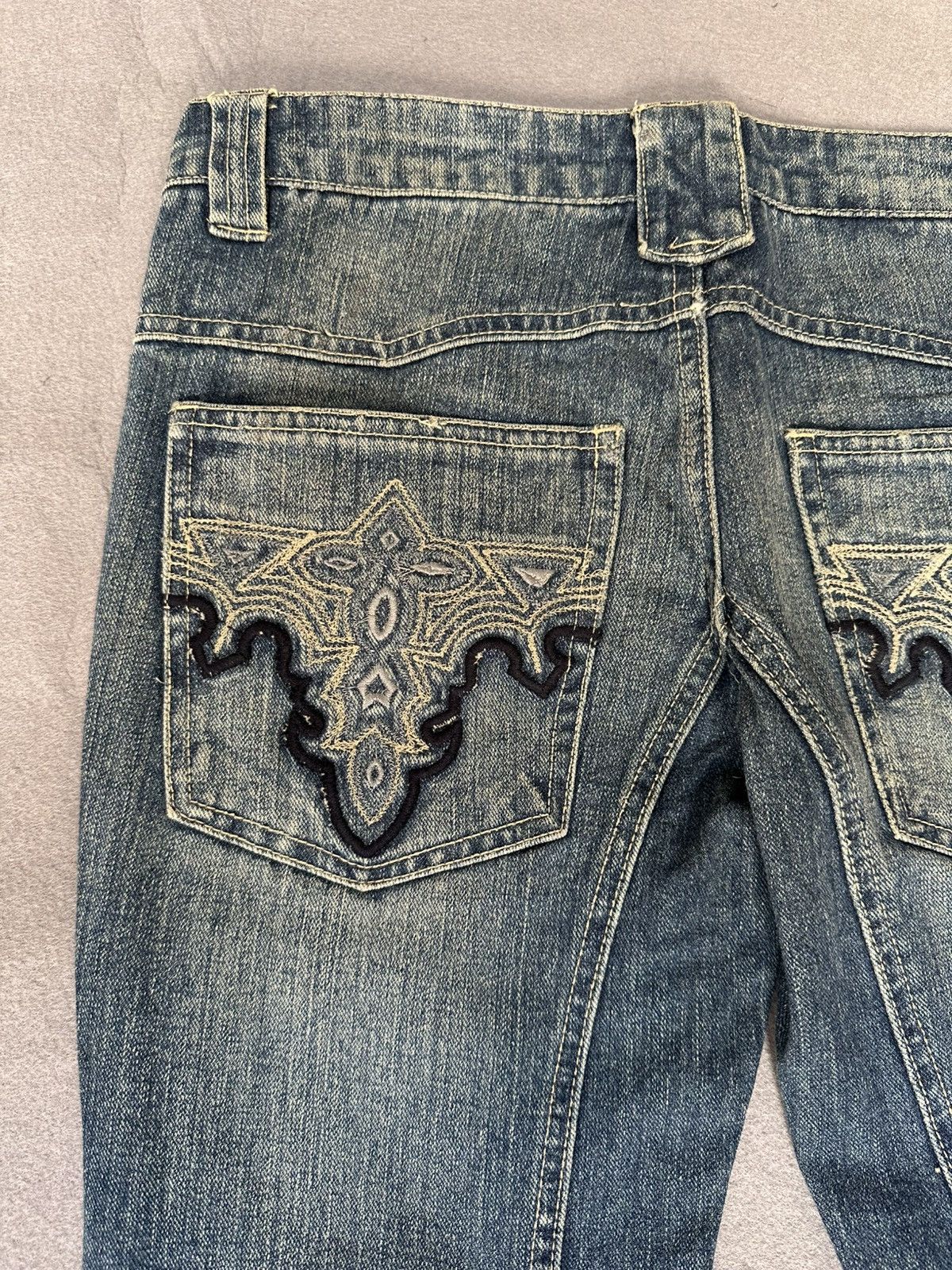 Japanese Brand FLARE Miss Artemis Tribal Design Low Rise Denim Size US 28 / EU 44 - 12 Thumbnail