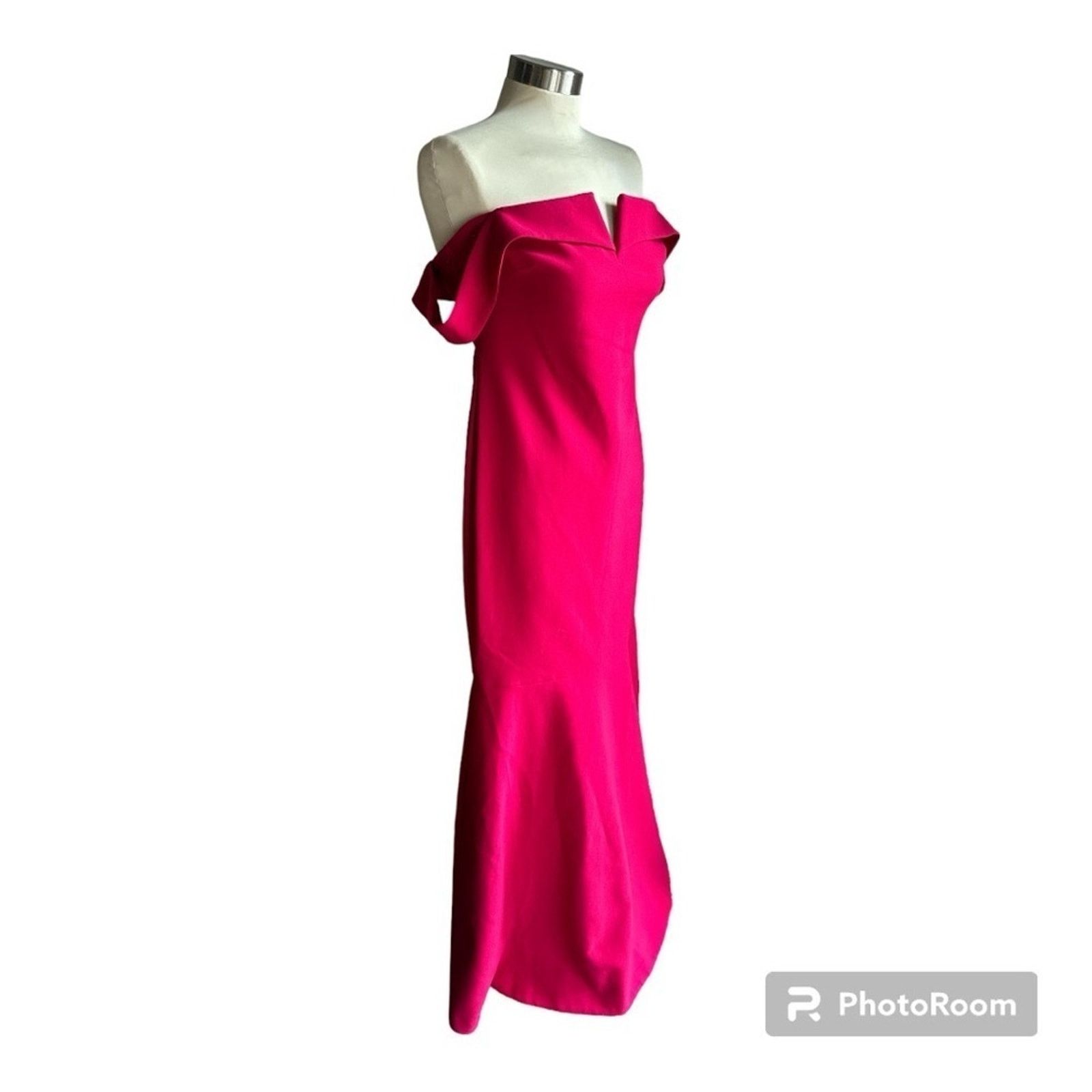 LIKELY Likely Pink Misico Off The Shoulder Trumpet Hem Gown Size L / US 10 / IT 46 - 7 Thumbnail