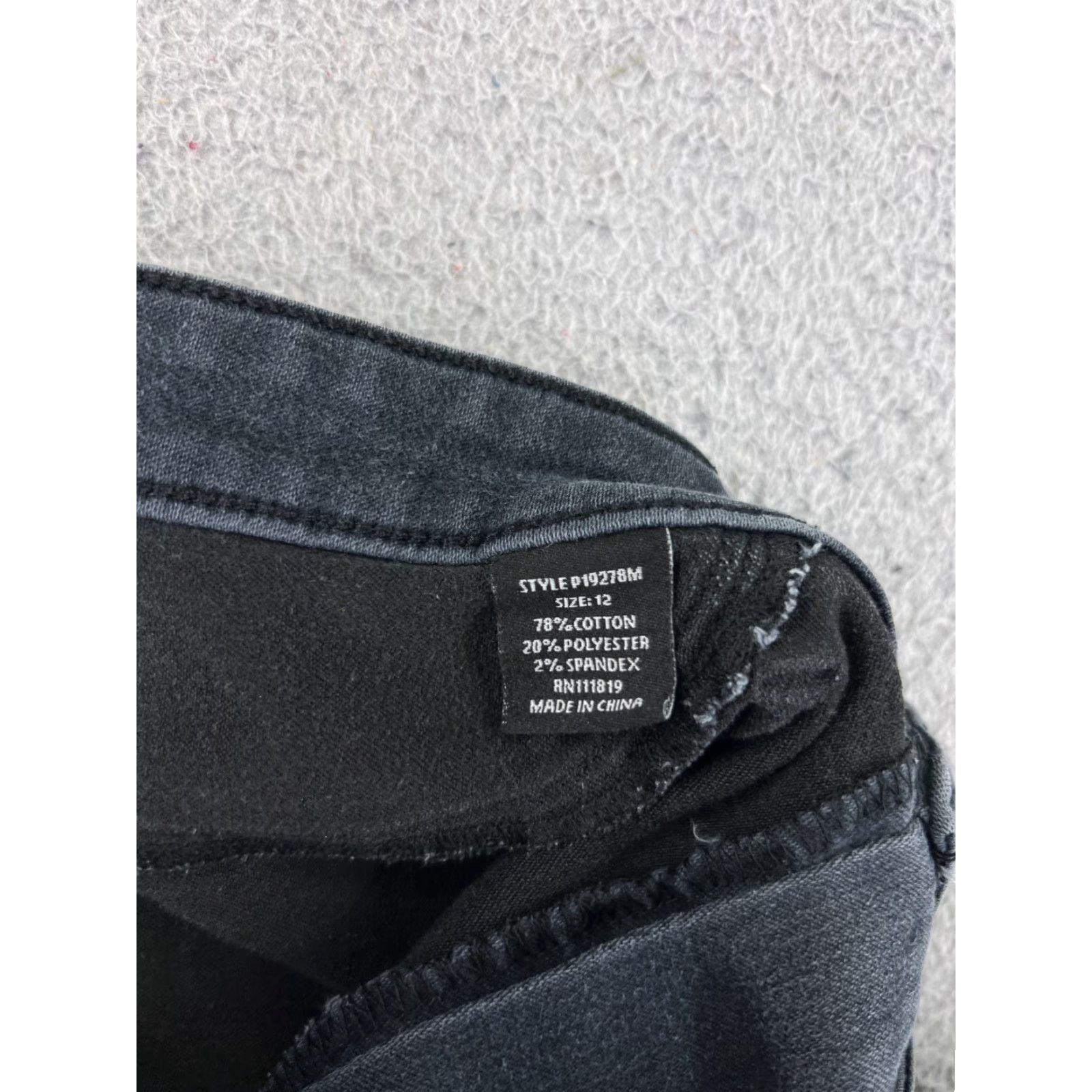 Denime One Republic For All Jeans Womens 12 Black Denim Skinny Mid Rise 28x25 Vintage No Size 34" / US 12 / IT 48 - 7 Thumbnail