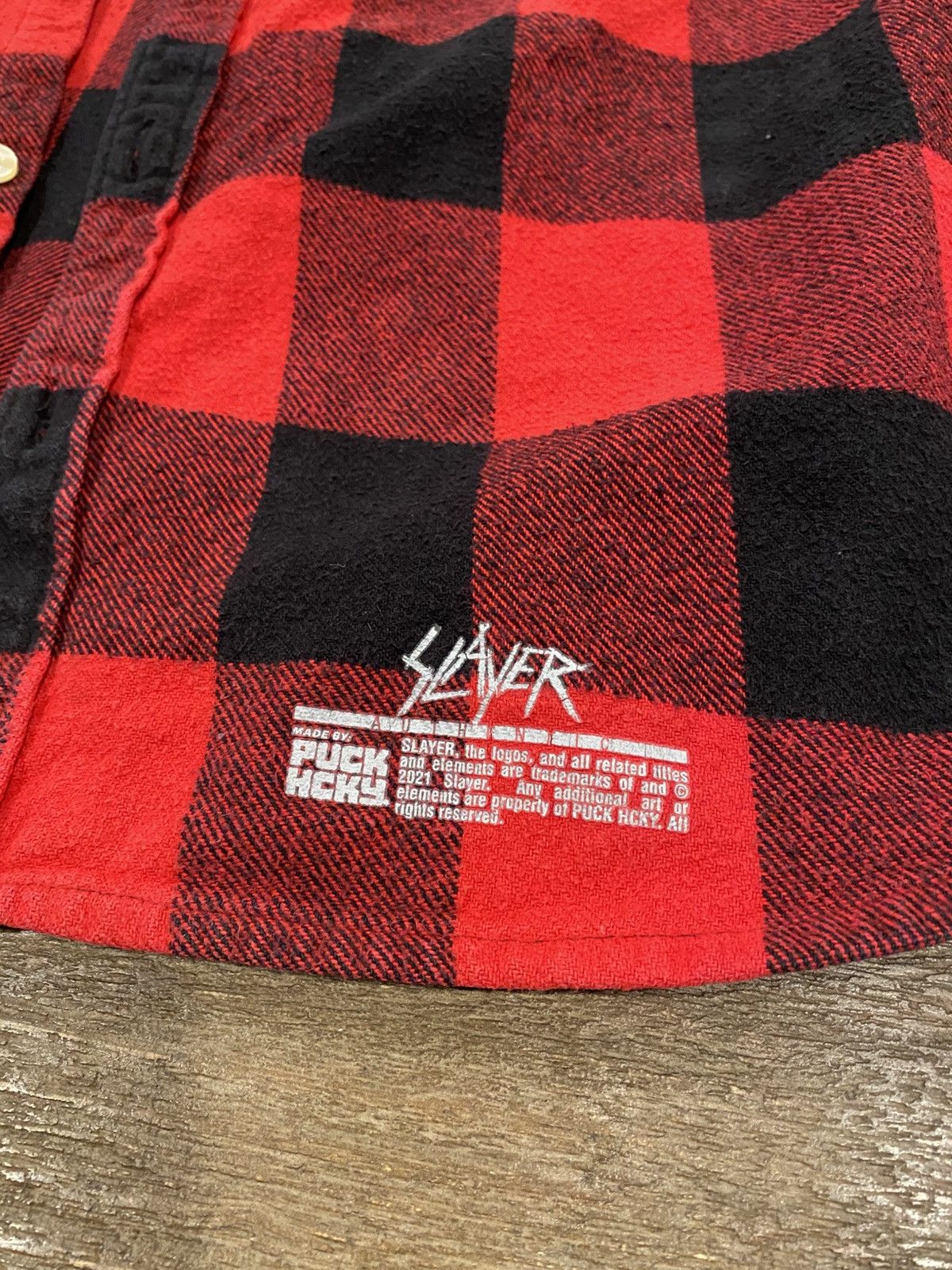 Slayer *RARE* Slayer "Fight Till Death" Puck Hcky Flannel Size US XL / EU 56 / 4 - 5 Thumbnail