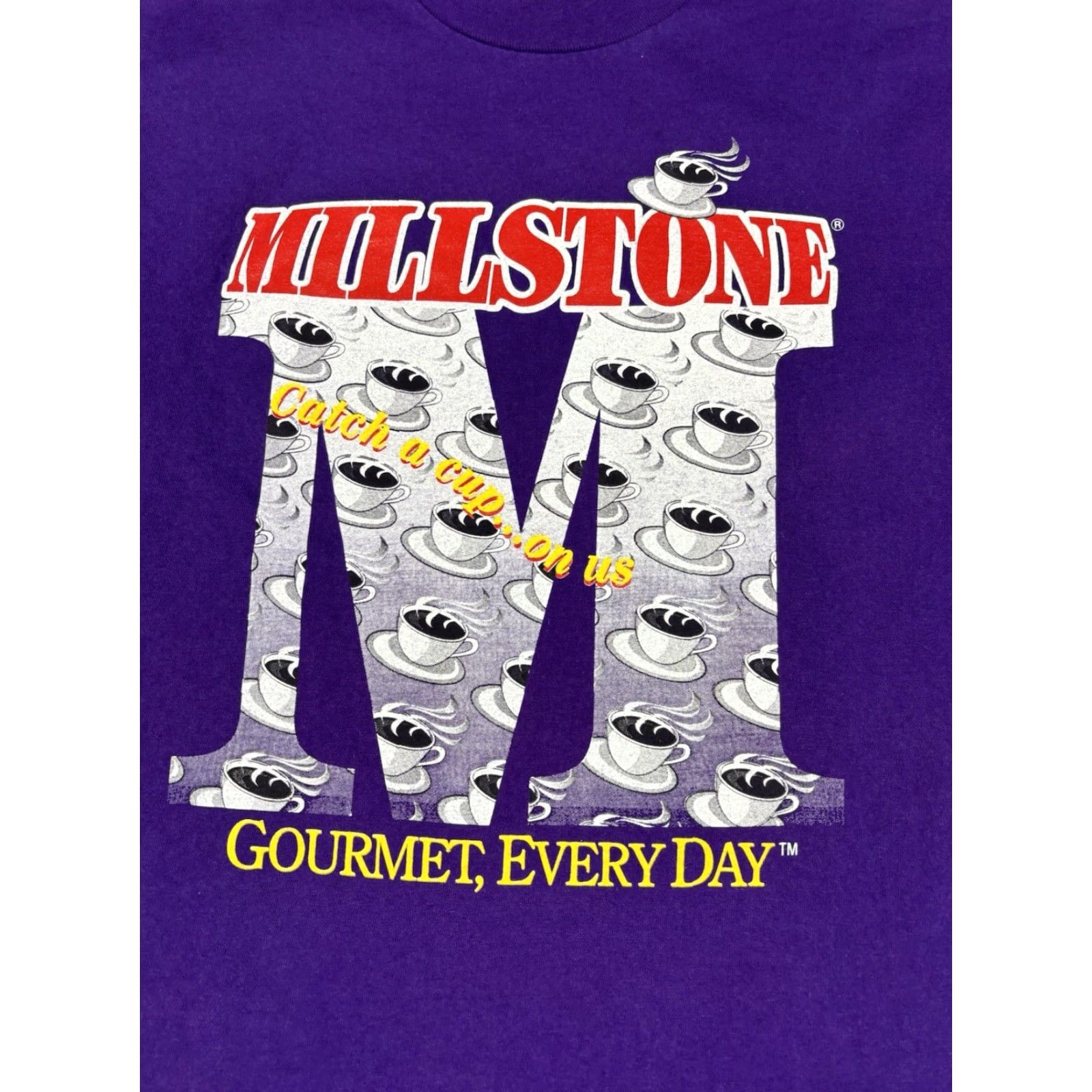 Jerzees VINTAGE 90s Coffee Shop Promo T Shirt M Size US M / EU 48-50 / 2 - 2 Thumbnail