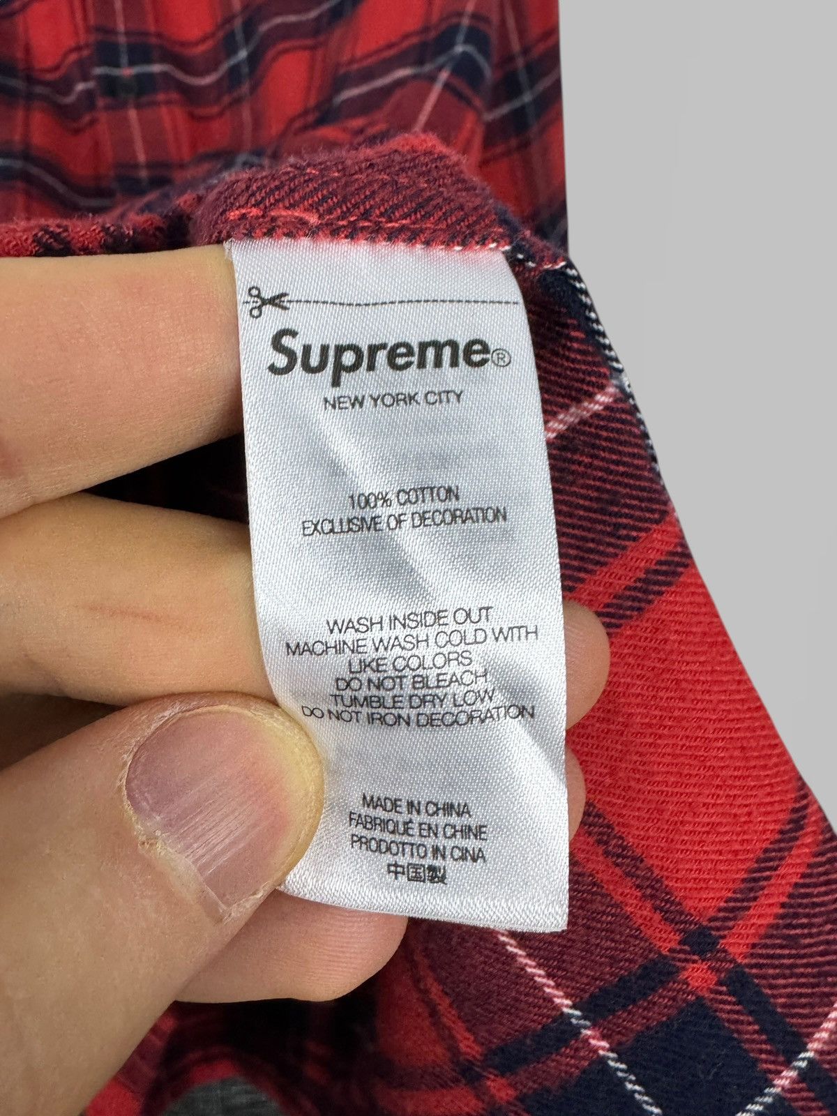 Supreme SUPREME PLAID CHECKED RED FUR HOOD LINED JACKET SIZE L NEW Size US L / EU 52-54 / 3 - 8 Thumbnail