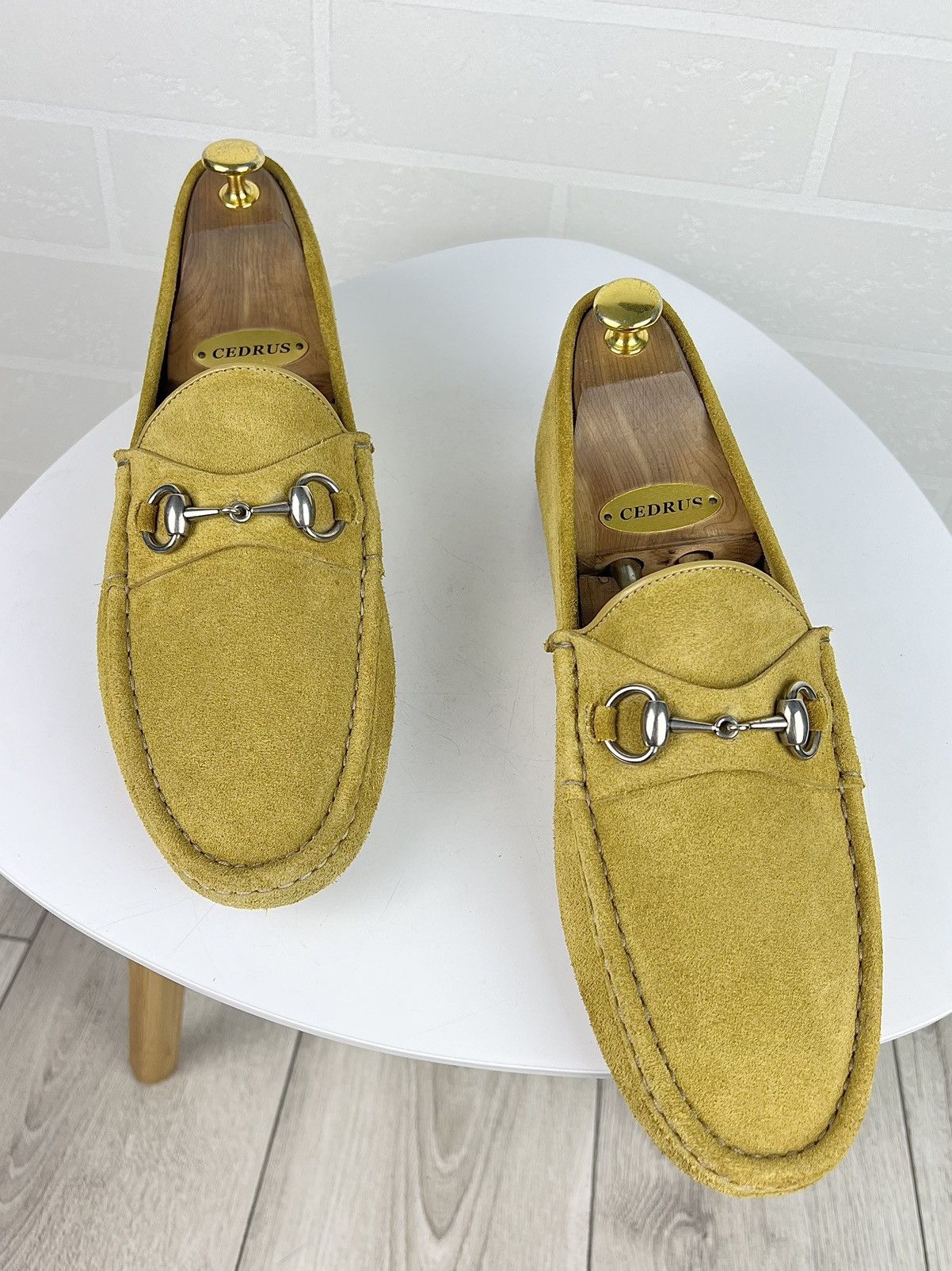 Gucci GUCCI Loafers Suede Moccasins Shoes HORSEBIT Buckle Yellow Size US 9.5 / EU 42-43 - 3 Thumbnail