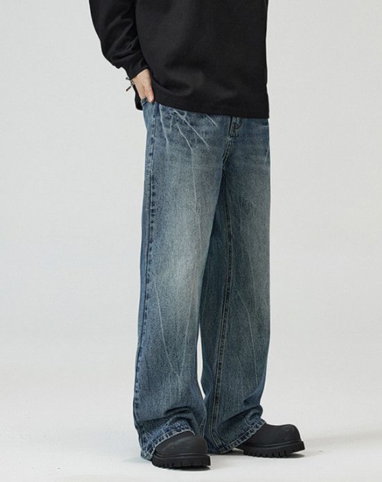 Japanese Brand Men's high street style cleanfit wide-leg flared jeans Size US 32 / EU 48 - 2 Thumbnail