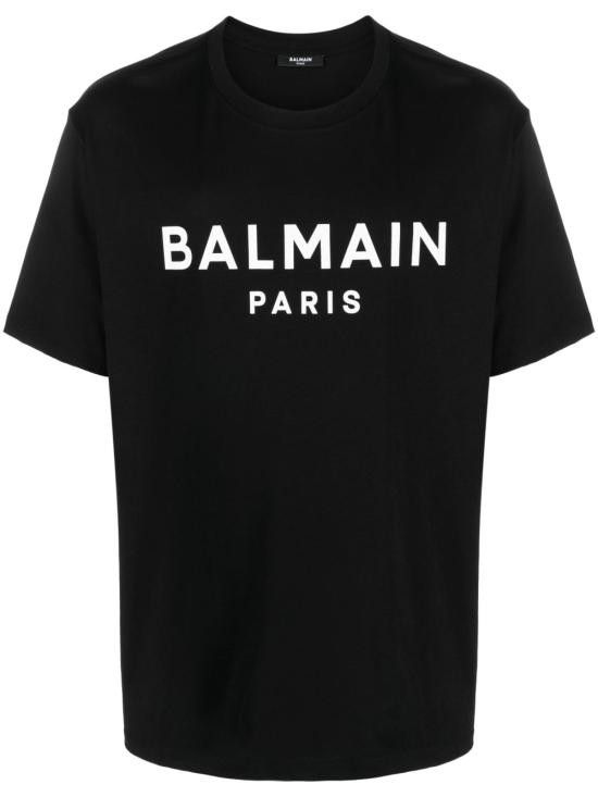 Balmain BALMAIN Men T-Shirts EH1EG010BB17 EAB NOIR BLANC EAB
