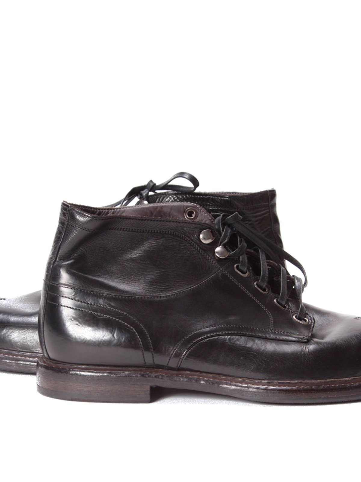 Dolce & Gabbana o1y0125 Leather Ankle Boots in Black Size US 7.5 / EU 40-41 - 4 Thumbnail