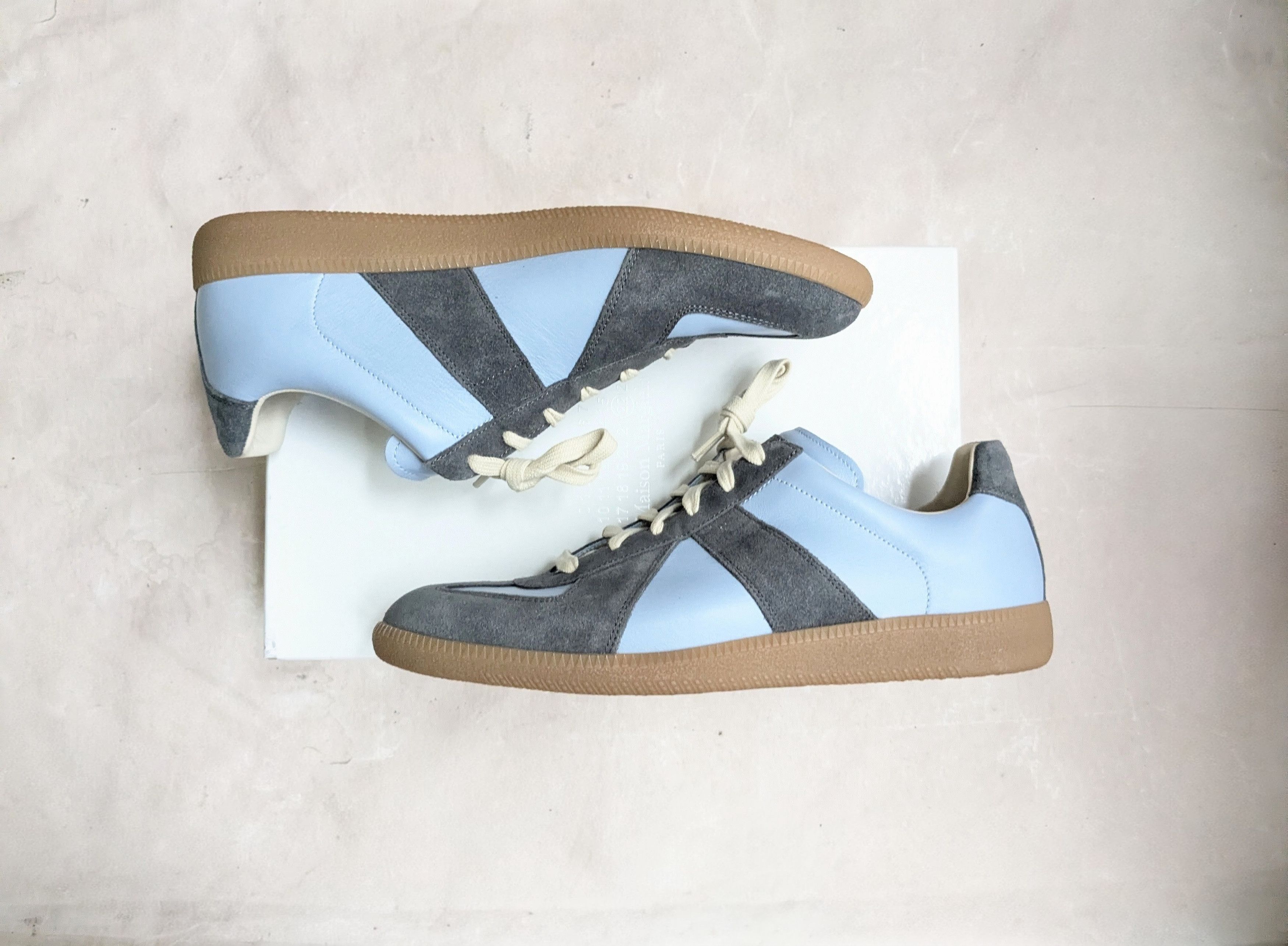 Maison Margiela Maison Margiela Replica GAT White Blue 11 44 Low Tops Size US 11 / EU 44 - 4 Thumbnail