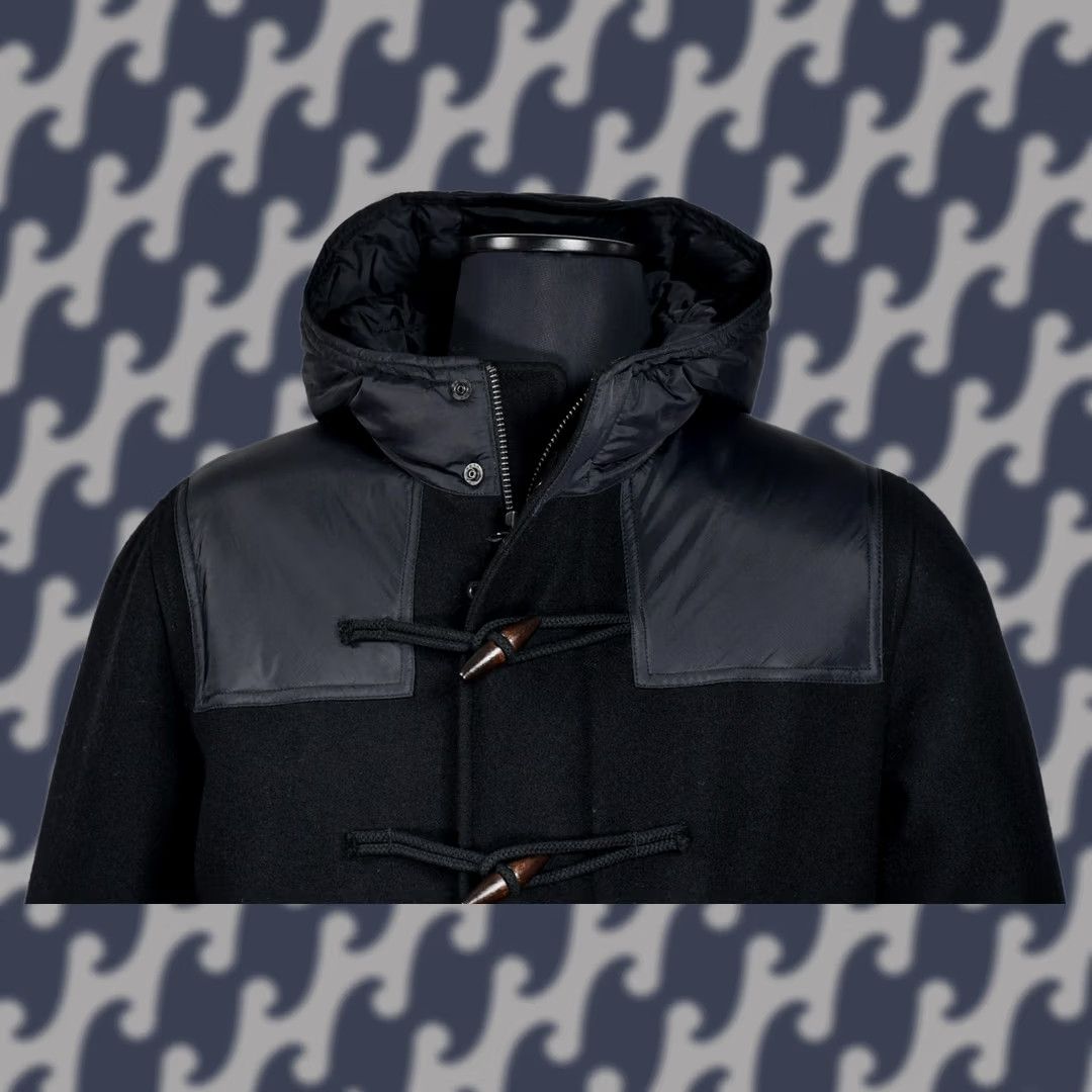 DENHAM DENHAM AOKI DUFFLE JACKET Men M Wool Black 100%Genuine 100%Wool / 100%Nylon Hooded Coat Size US M / EU 48-50 / 2 - 1 Thumbnail