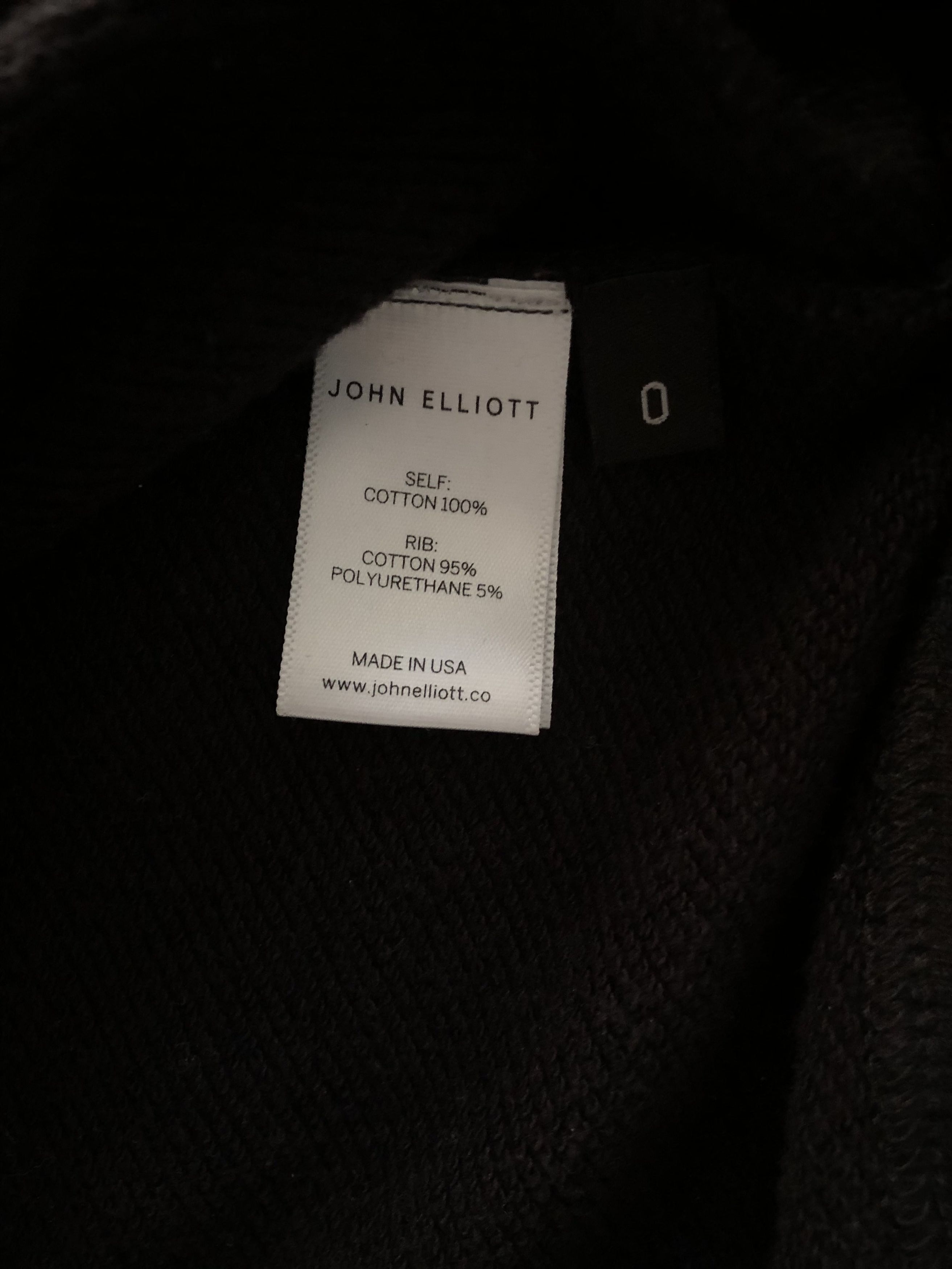 John Elliott Black Raw Edge Pullover Size US XS / EU 42 / 0 - 6 Thumbnail