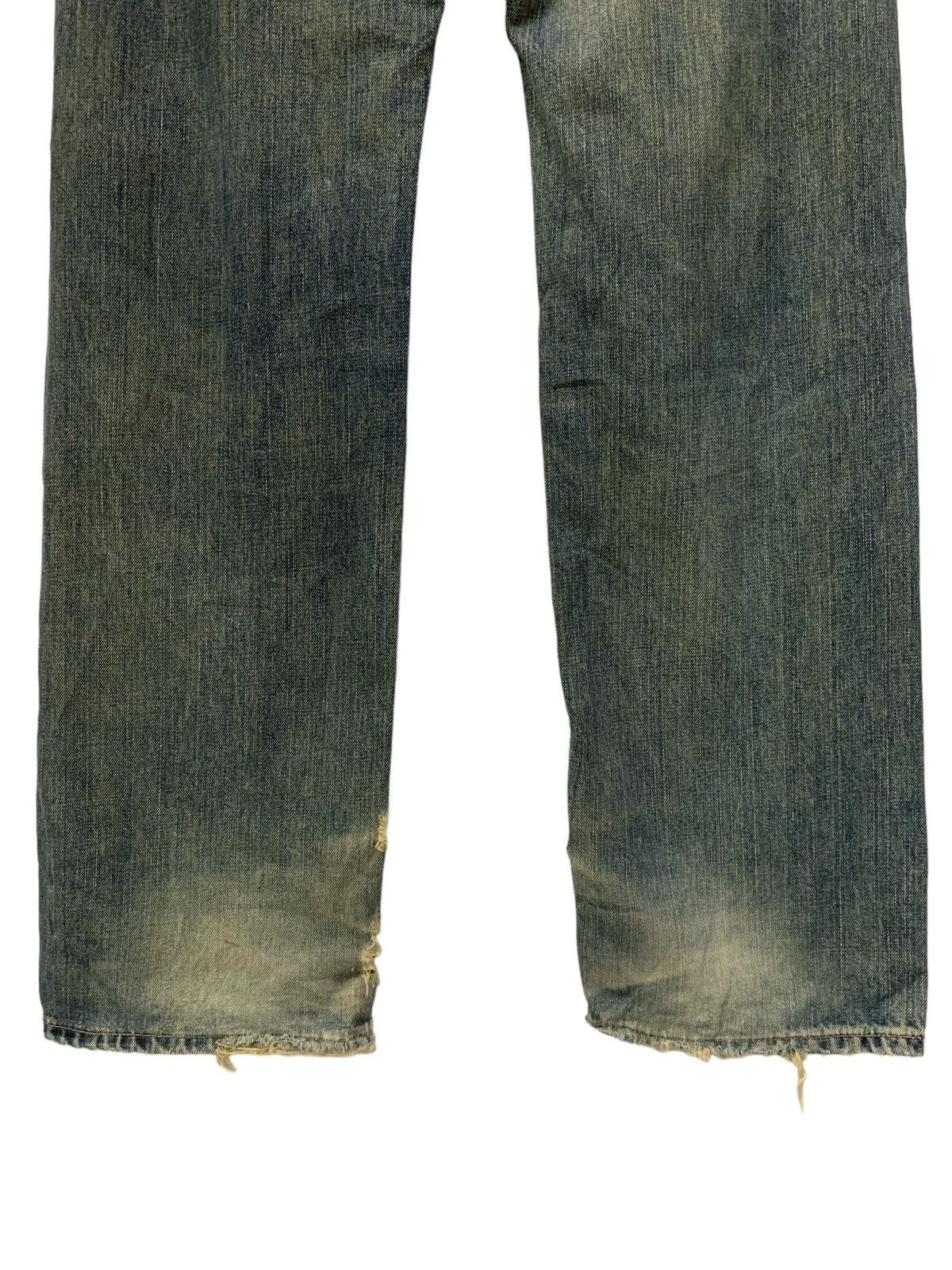 Vintage Edwin 505X Mud Wash Baggy Distressed Selvedge Jeans