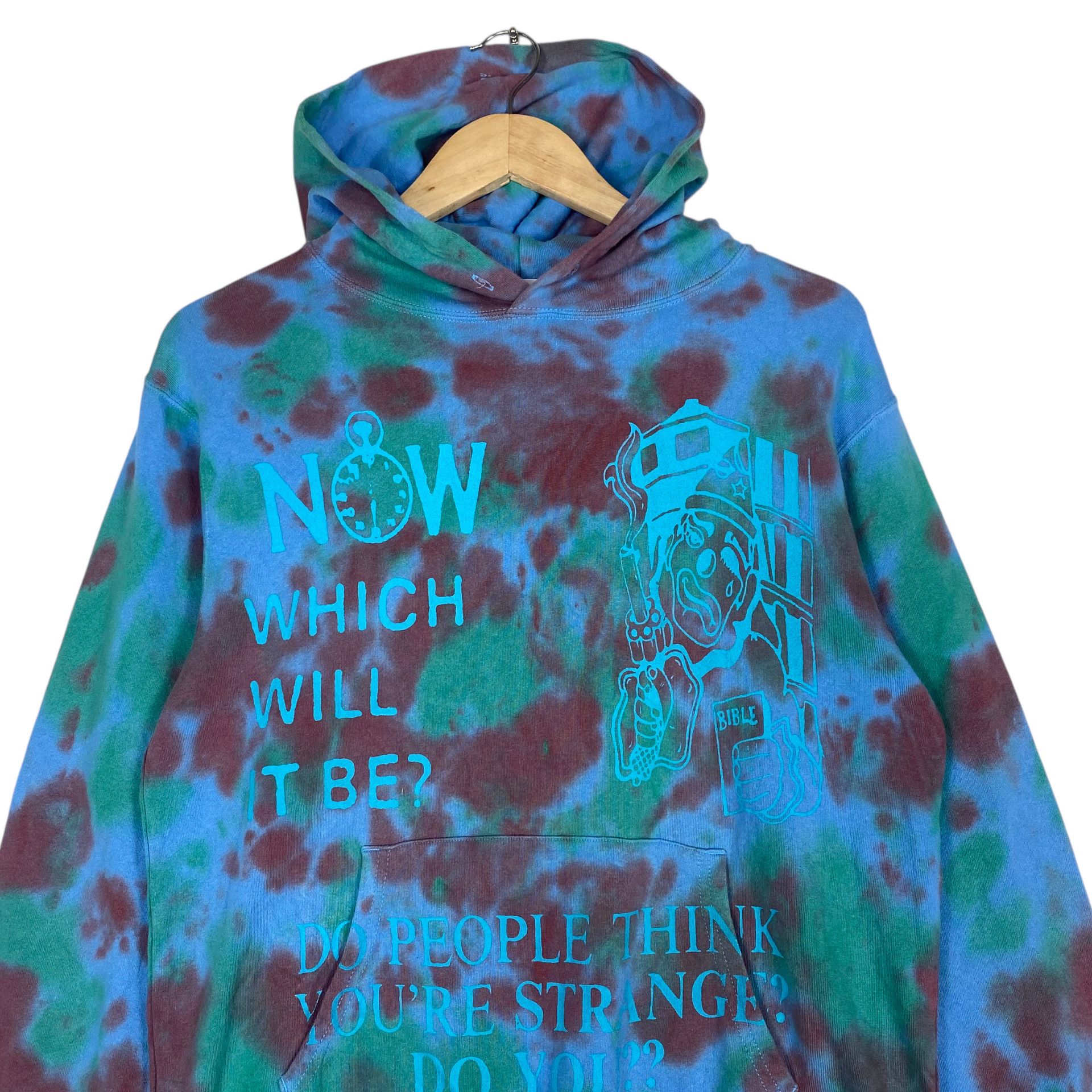 Japanese Brand 💥BLACK WEIRDOS TYE DIE HOODED PULLOVER Size US M / EU 48-50 / 2 - 4 Thumbnail