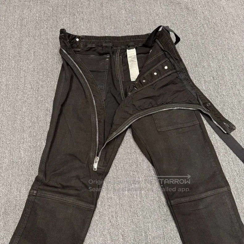 Rick Owens Rick Owens Black Curved Zip Jeans. Size US 26 / EU 42 - 3 Thumbnail
