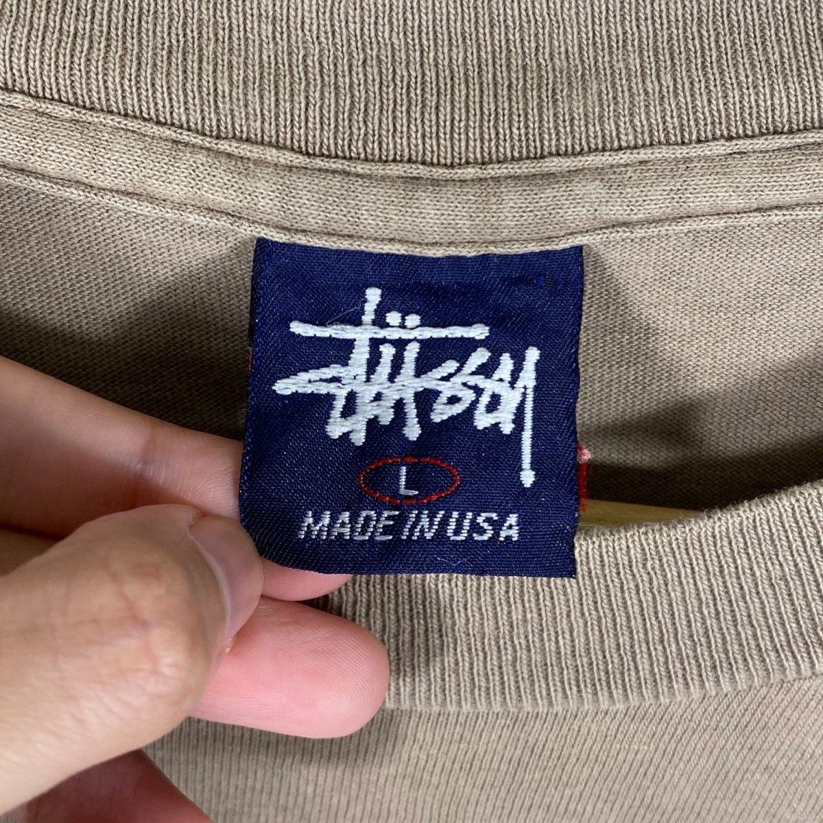Stussy × Vintage Vintage 90's STUSSY N4 Spellout Graphic Tee Shirt Large Size Size US L / EU 52-54 / 3 - 8 Thumbnail