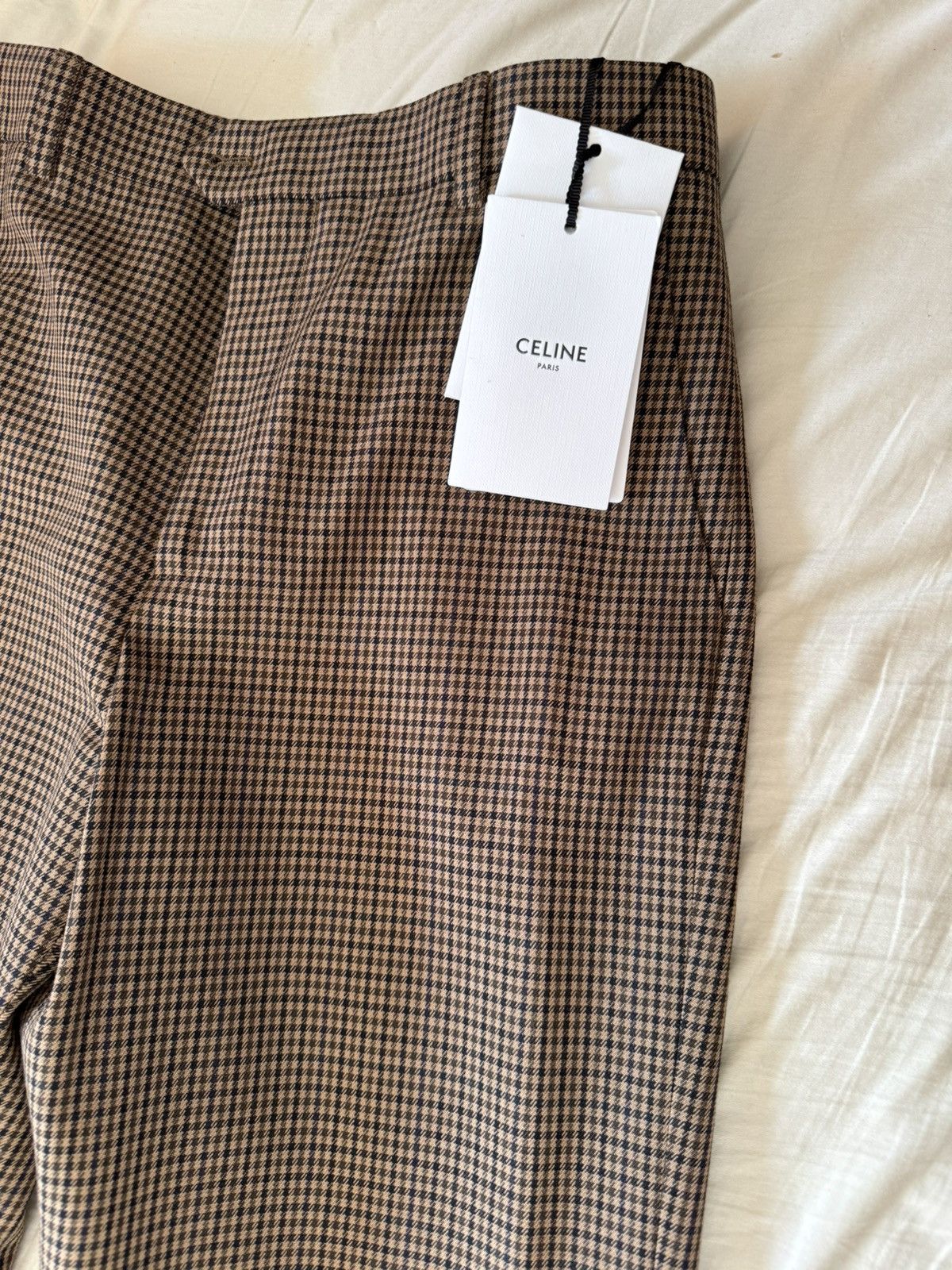 Celine × Hedi Slimane Celine checked wool flared bootcut pants Sz46 Size US 30 / EU 46 - 6 Thumbnail