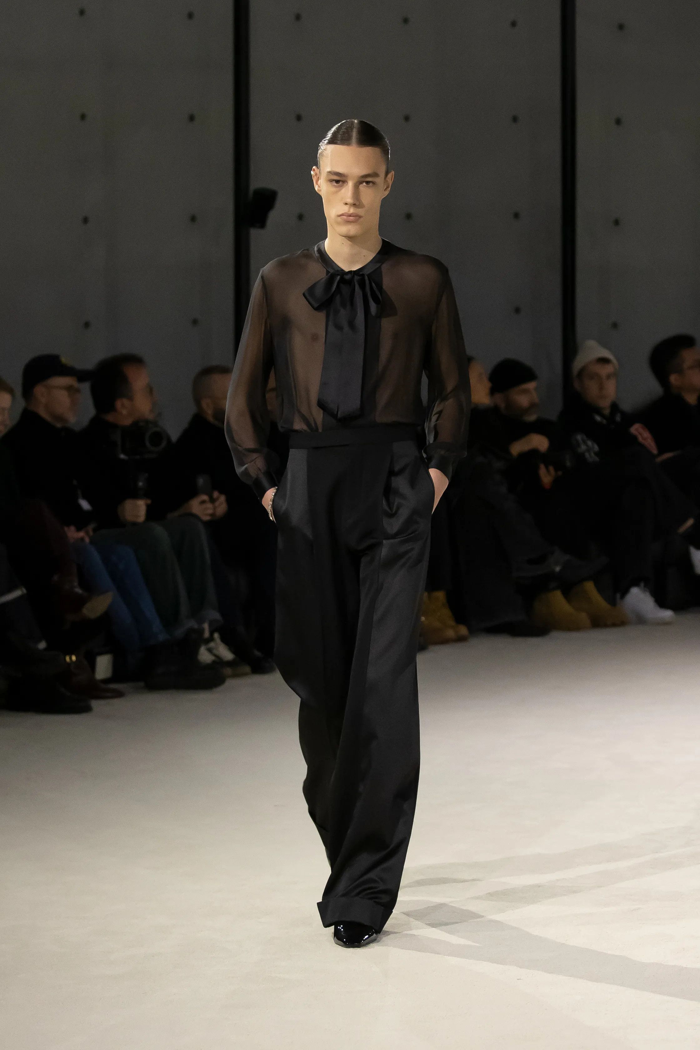 FW23' Saint Laurent Silk Blouse in Muslin Crepe
