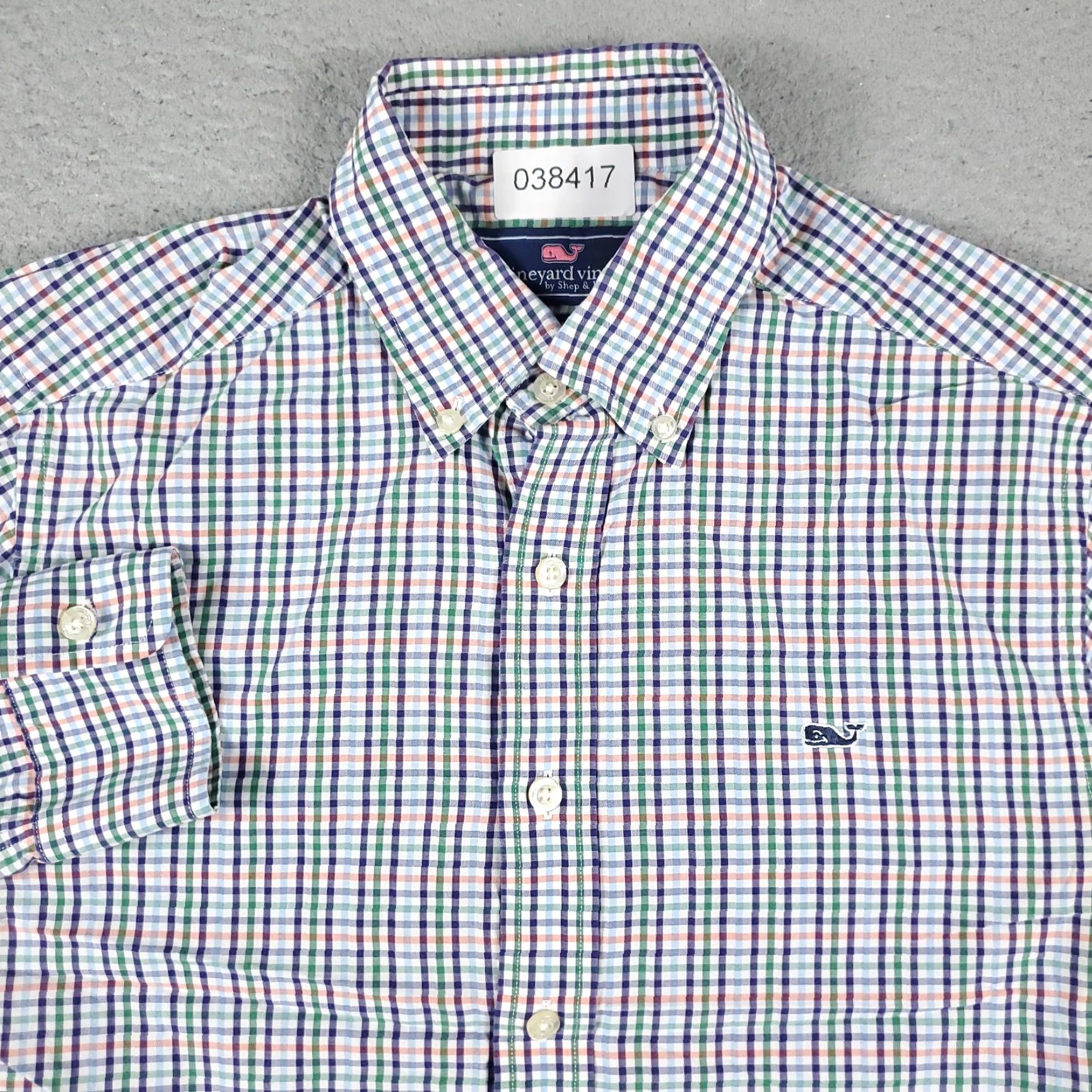 Vineyard Vines Vineyard Vines Shirt Mens Small Blue Check Whale Button Up Long Sleeve Cotton Mens Size US S / EU 44-46 / 1 - 2 Thumbnail