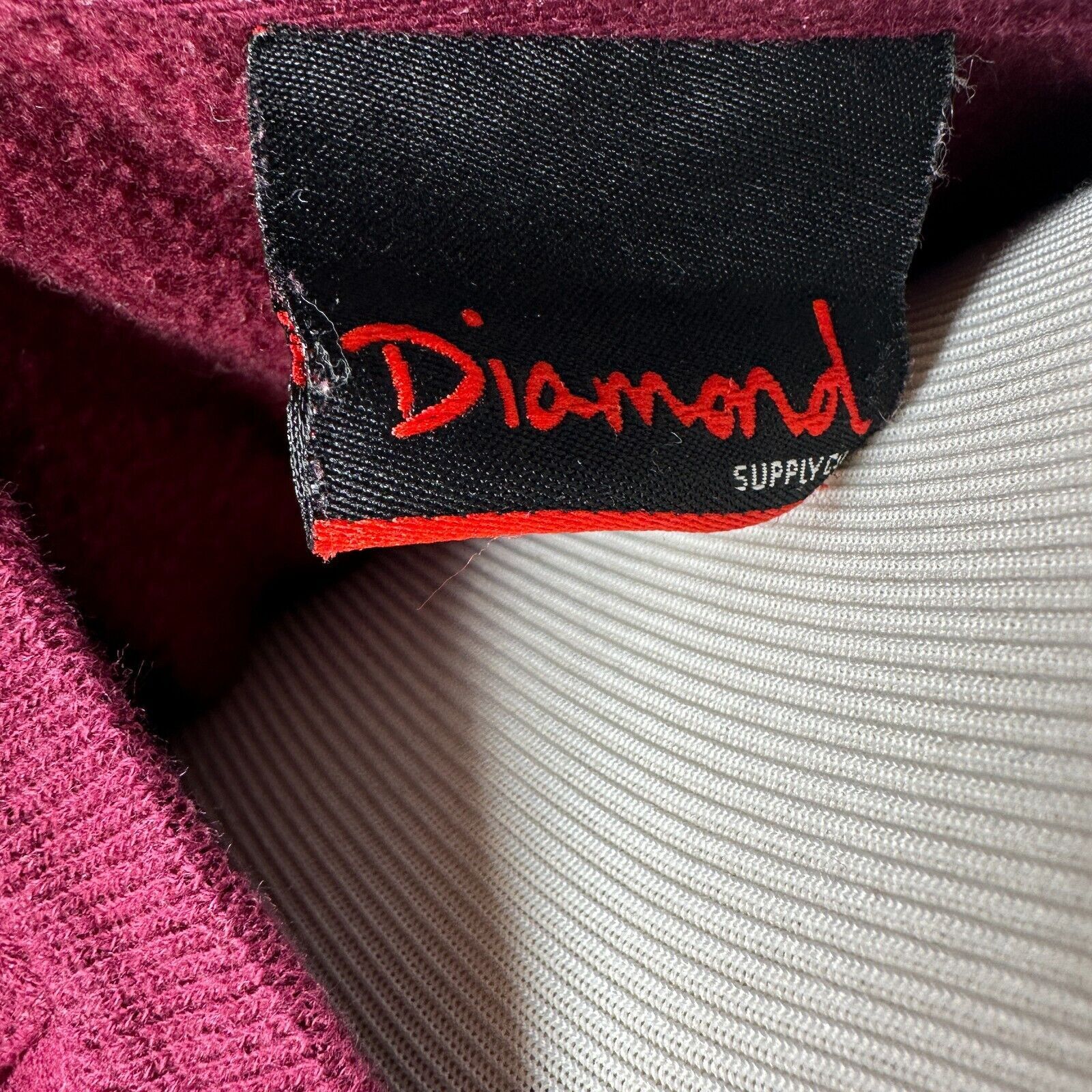 Diamond Supply Co. Diamond Supply Co Sweatshirt Medium Red Wine Streetwear Size US M / EU 48-50 / 2 - 8 Thumbnail