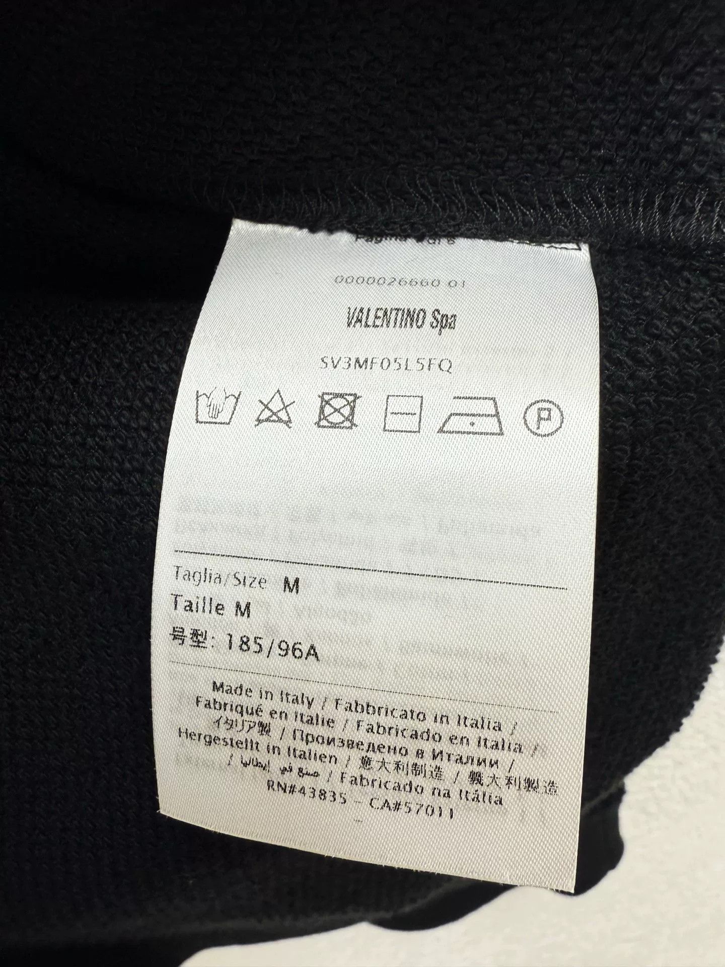 Valentino valentino black hooded zip-up jacket Size US S / EU 44-46 / 1 - 4 Thumbnail