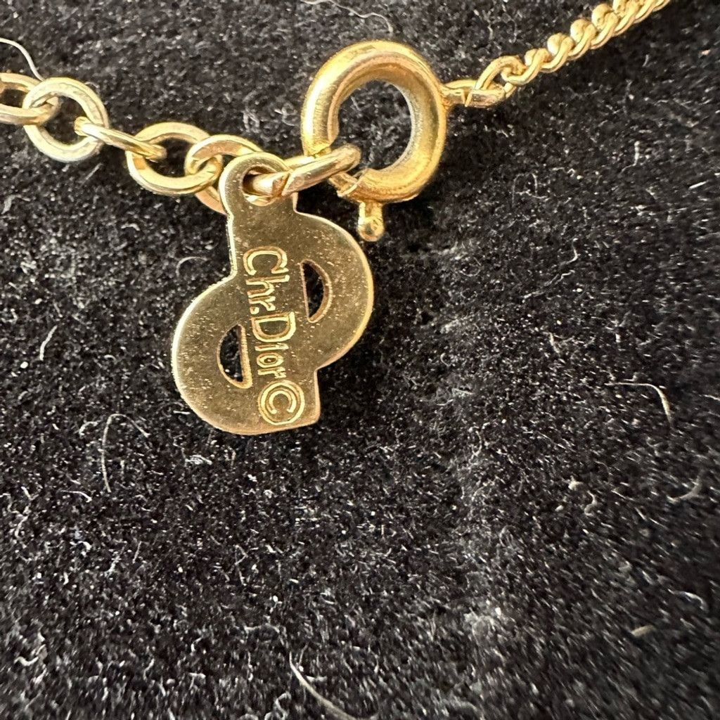 Dior Christian Dior Vintage Rhinestone Pendant Necklace Size ONE SIZE - 4 Thumbnail