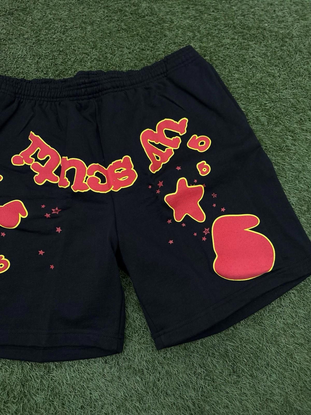 Sp5der Sp5der OG Web V2 Phantom Sweatshort “Black Red” New (XXL) Size US 40 / EU 56 - 2 Thumbnail