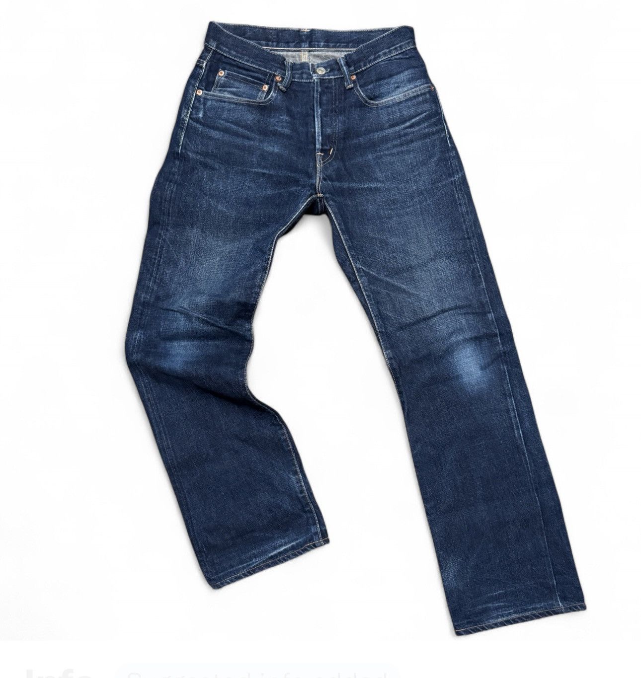 Blue Blue Japan × Japanese Brand Blue Blue Japan Raw Selvedge Jeans 30x32 - Japan - Redline Size US 29 - 2 Thumbnail